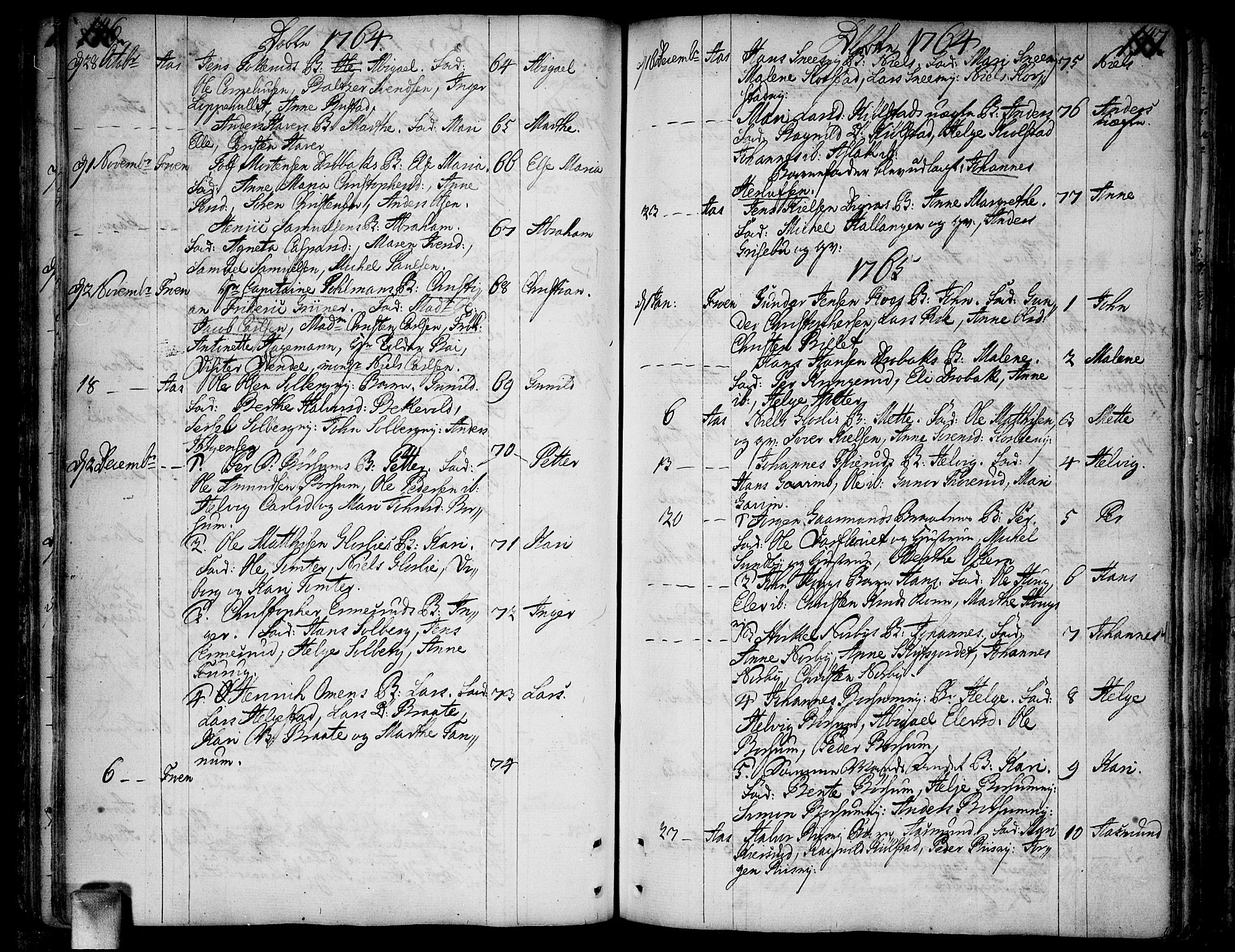 Ås prestekontor Kirkebøker, AV/SAO-A-10894/F/Fa/L0001: Parish register (official) no. I 1, 1742-1778, p. 146-147