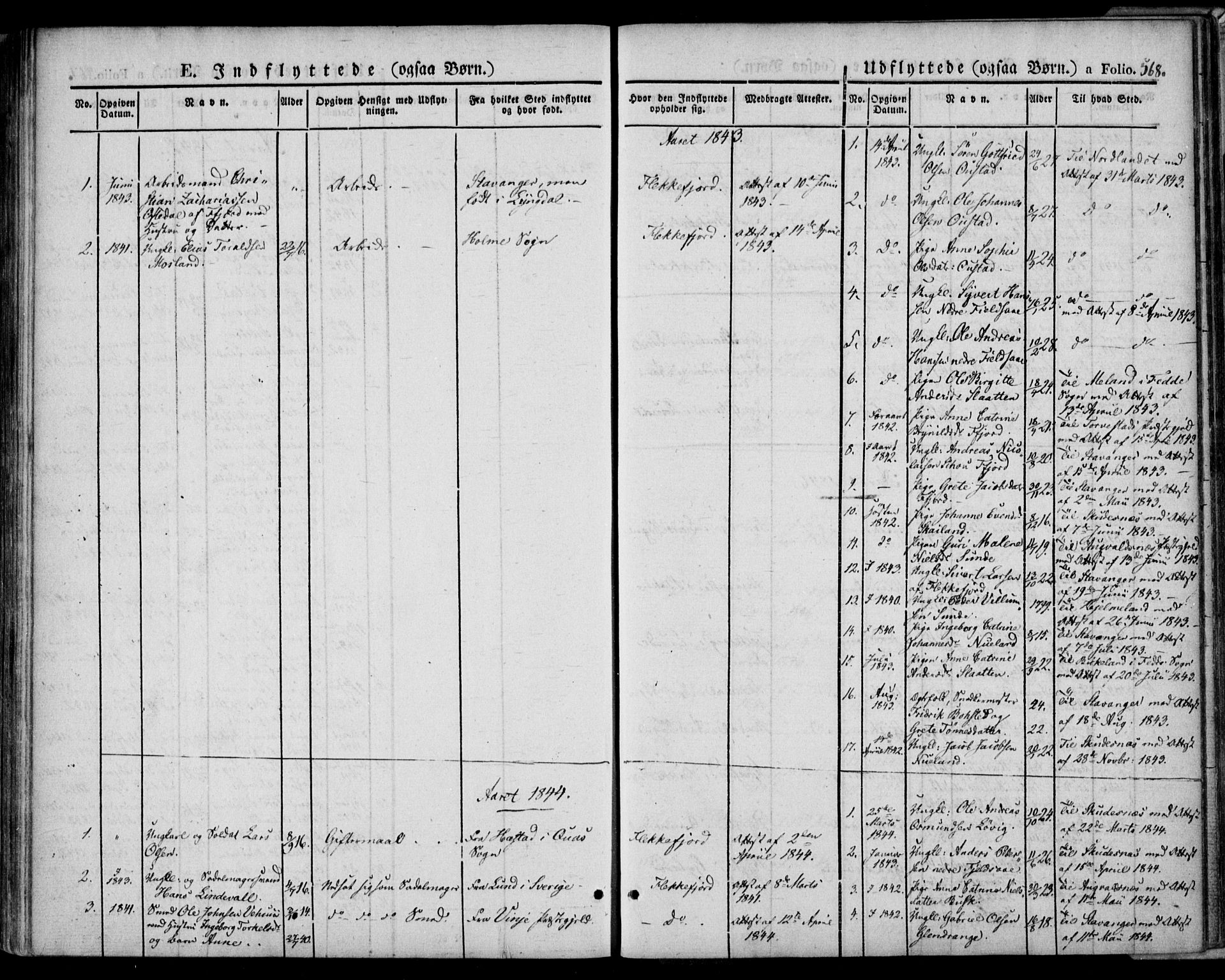 Flekkefjord sokneprestkontor, SAK/1111-0012/F/Fa/Fac/L0004: Parish register (official) no. A 4, 1841-1849, p. 568