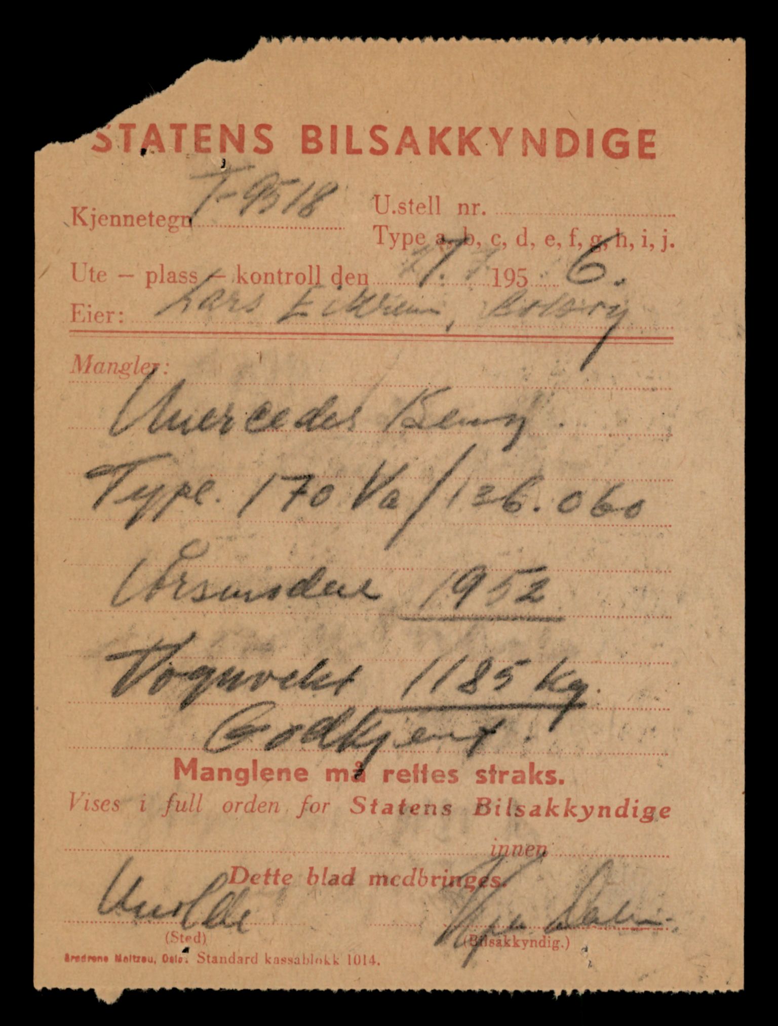 Møre og Romsdal vegkontor - Ålesund trafikkstasjon, SAT/A-4099/F/Fe/L0018: Registreringskort for kjøretøy T 10091 - T 10227, 1927-1998, p. 155