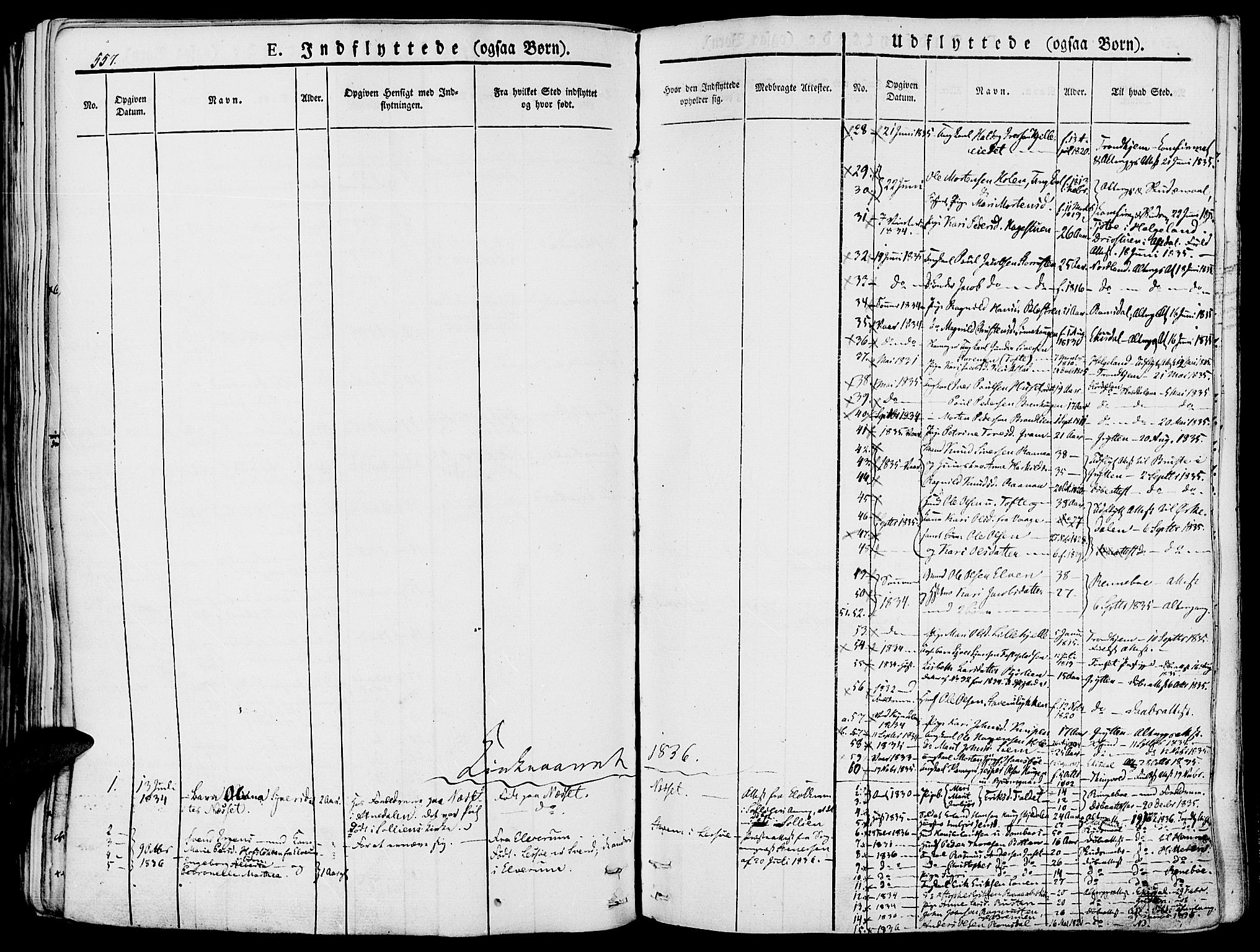 Lesja prestekontor, SAH/PREST-068/H/Ha/Haa/L0005: Parish register (official) no. 5, 1830-1842, p. 557