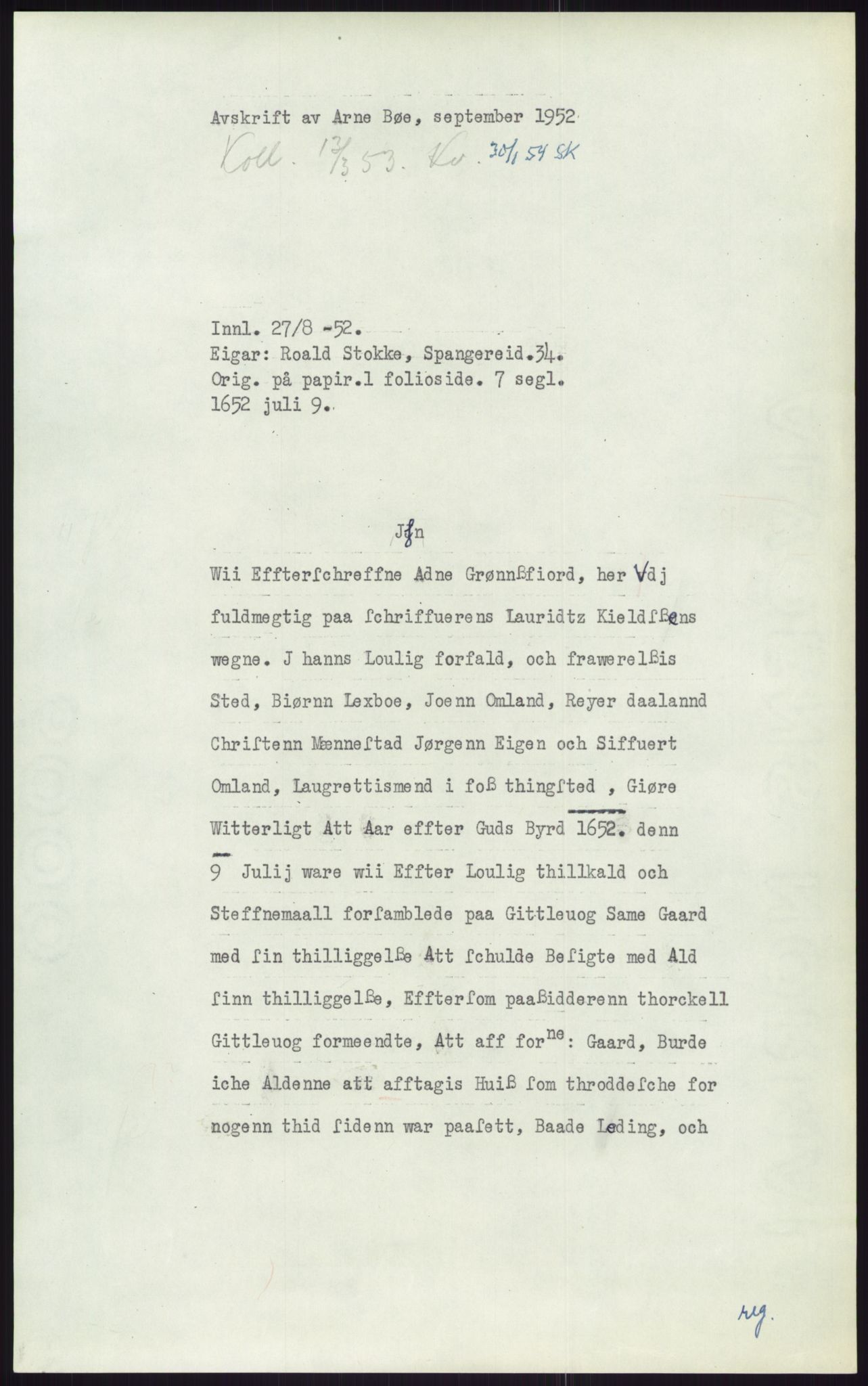 Samlinger til kildeutgivelse, Diplomavskriftsamlingen, AV/RA-EA-4053/H/Ha, p. 3184