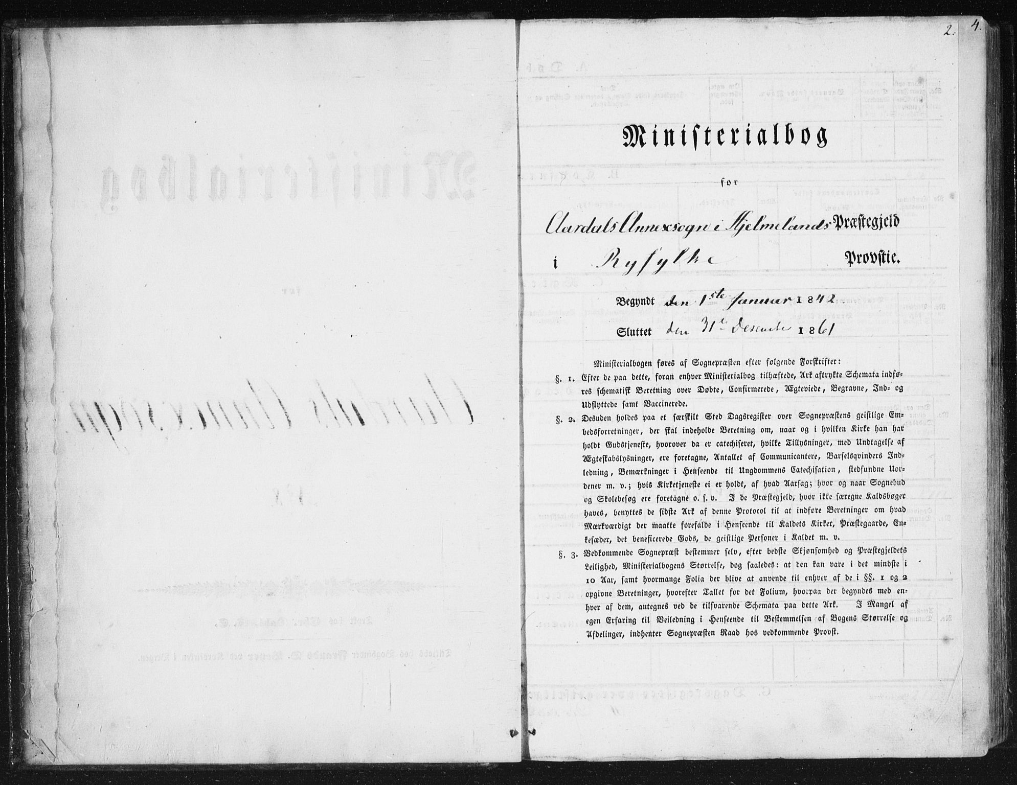 Hjelmeland sokneprestkontor, AV/SAST-A-101843/01/IV/L0008: Parish register (official) no. A 8, 1842-1861, p. 2