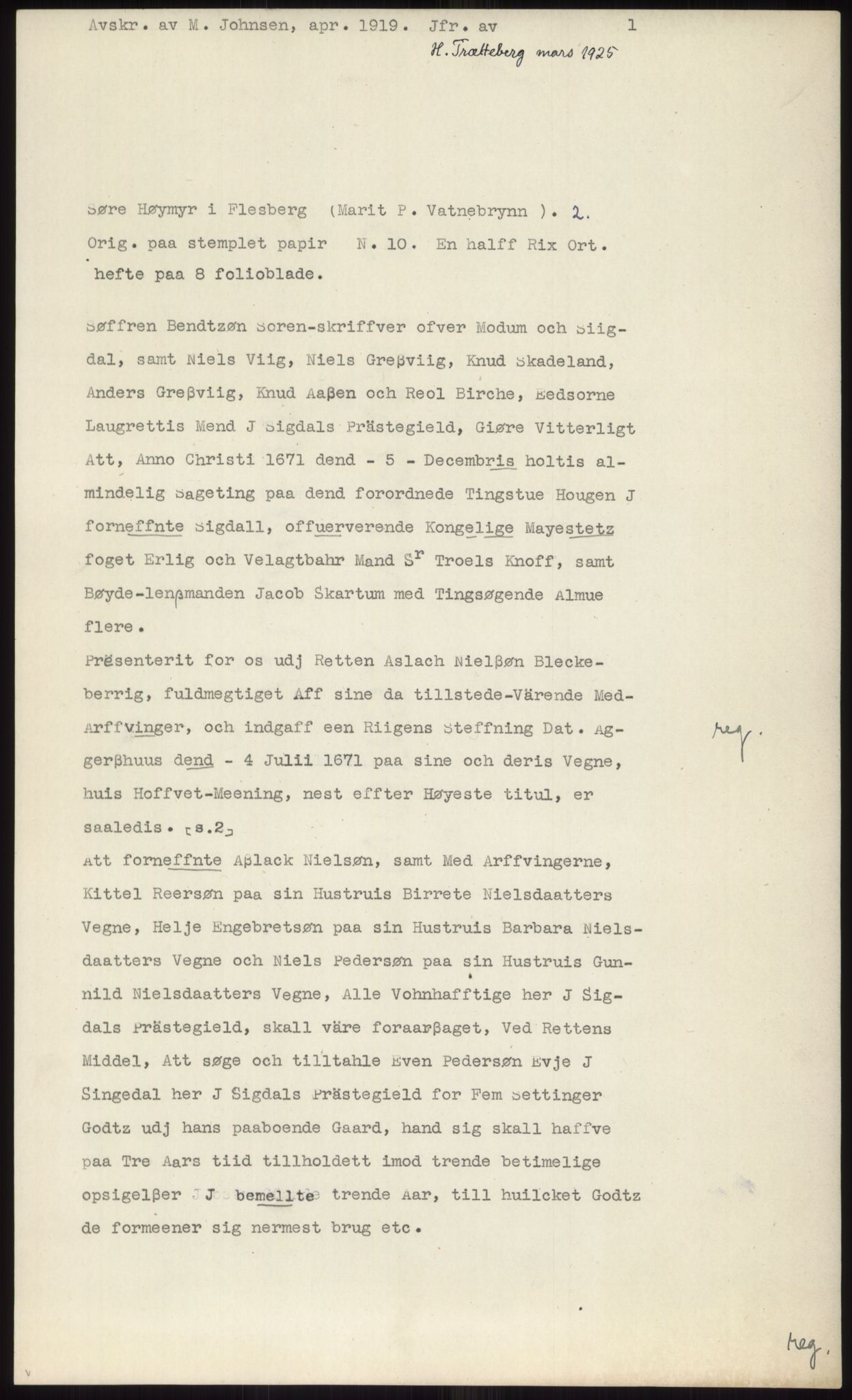 Samlinger til kildeutgivelse, Diplomavskriftsamlingen, AV/RA-EA-4053/H/Ha, p. 410