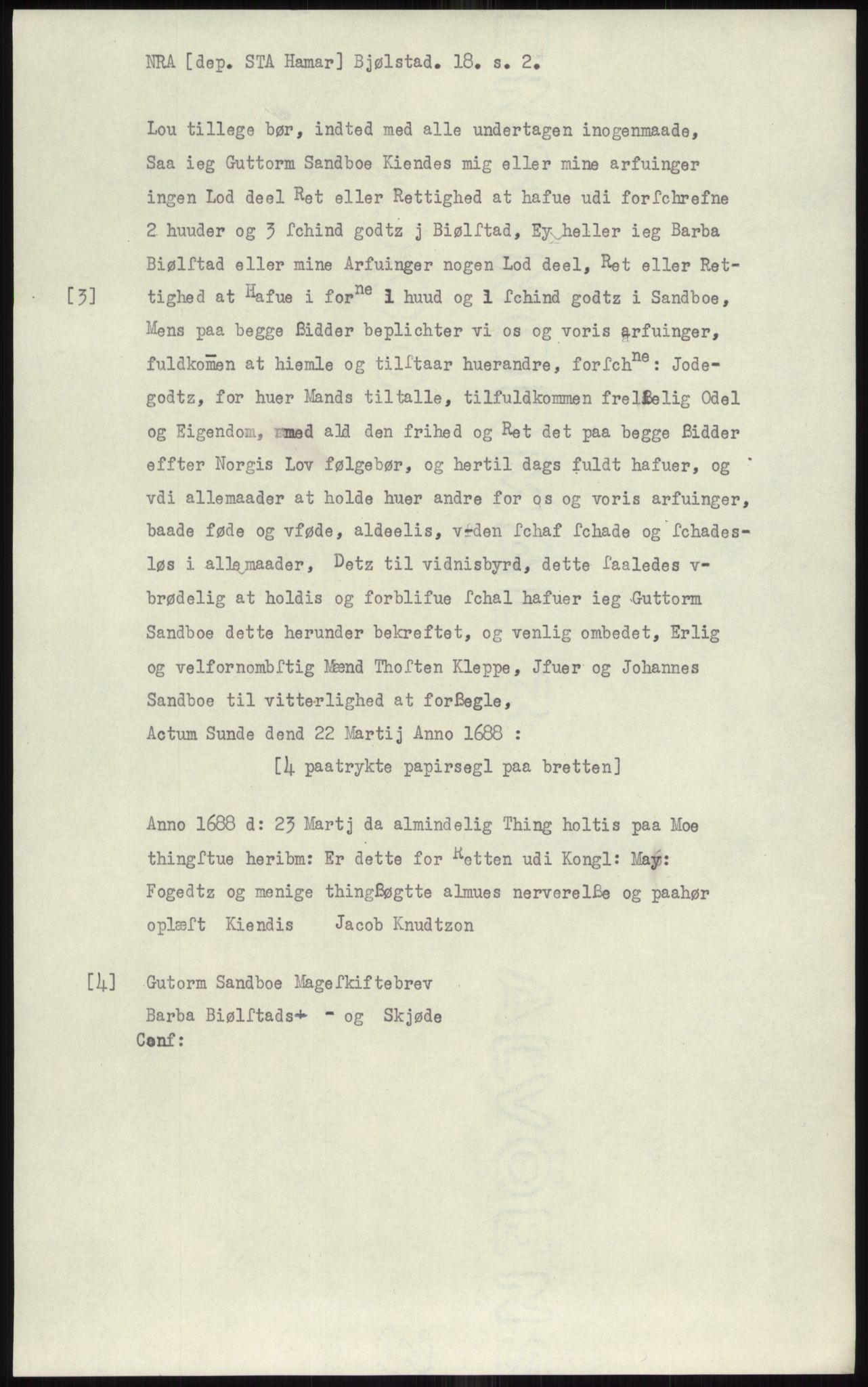 Samlinger til kildeutgivelse, Diplomavskriftsamlingen, AV/RA-EA-4053/H/Ha, p. 282