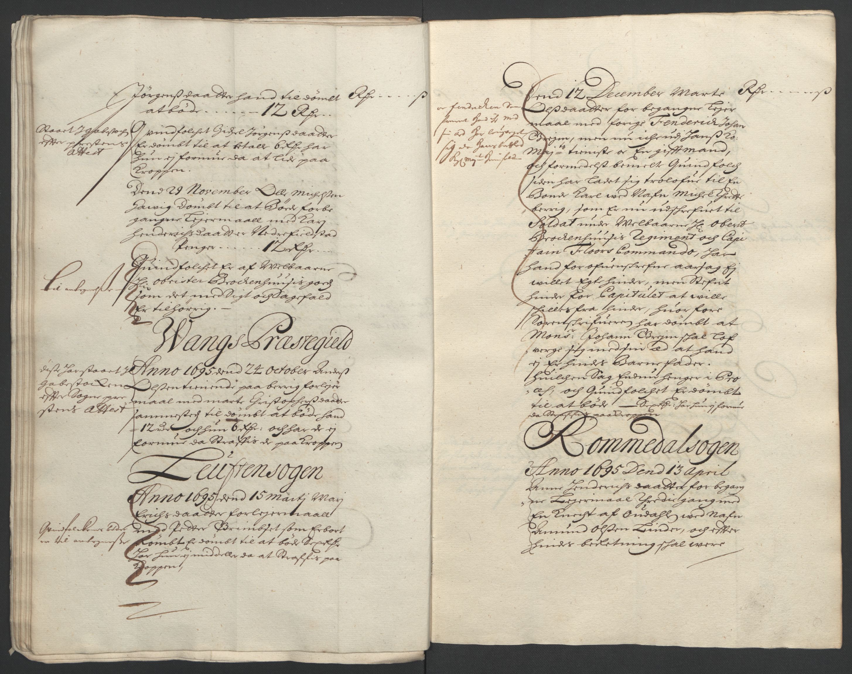 Rentekammeret inntil 1814, Reviderte regnskaper, Fogderegnskap, AV/RA-EA-4092/R16/L1036: Fogderegnskap Hedmark, 1695-1696, p. 19