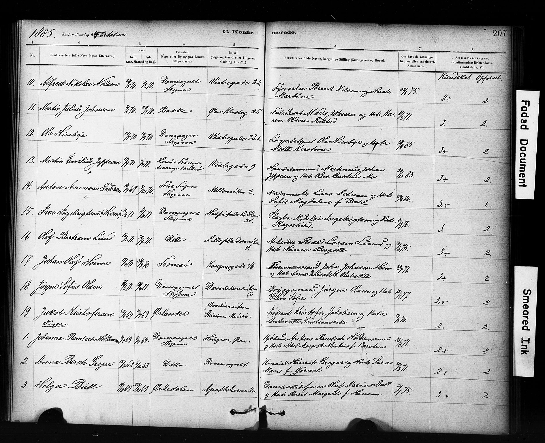 Ministerialprotokoller, klokkerbøker og fødselsregistre - Sør-Trøndelag, SAT/A-1456/601/L0071: Curate's parish register no. 601B04, 1882-1931, p. 207
