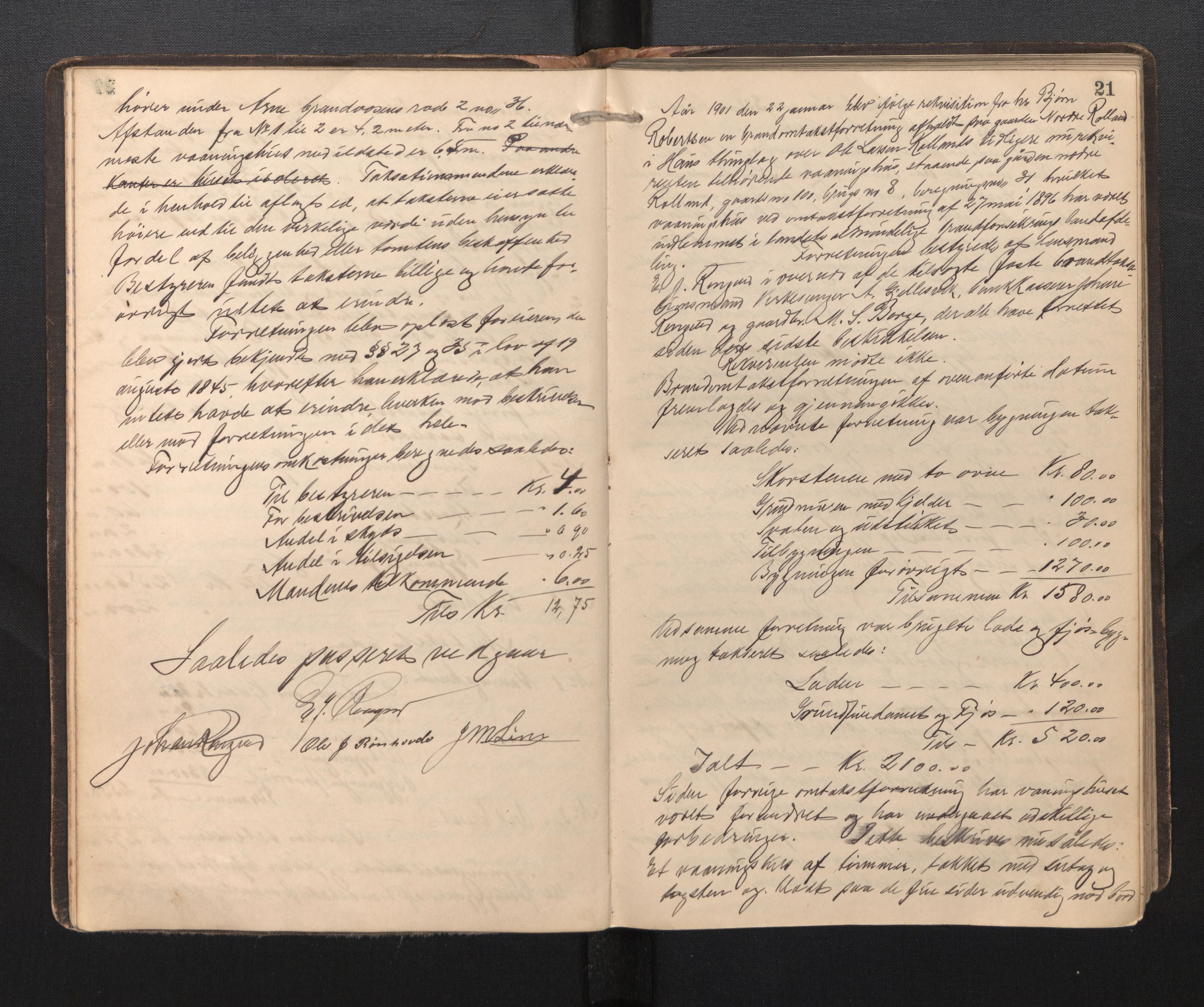 Lensmannen i Haus, AV/SAB-A-32701/0012/L0004: Branntakstprotokoll, 1900-1925, p. 20b-21a