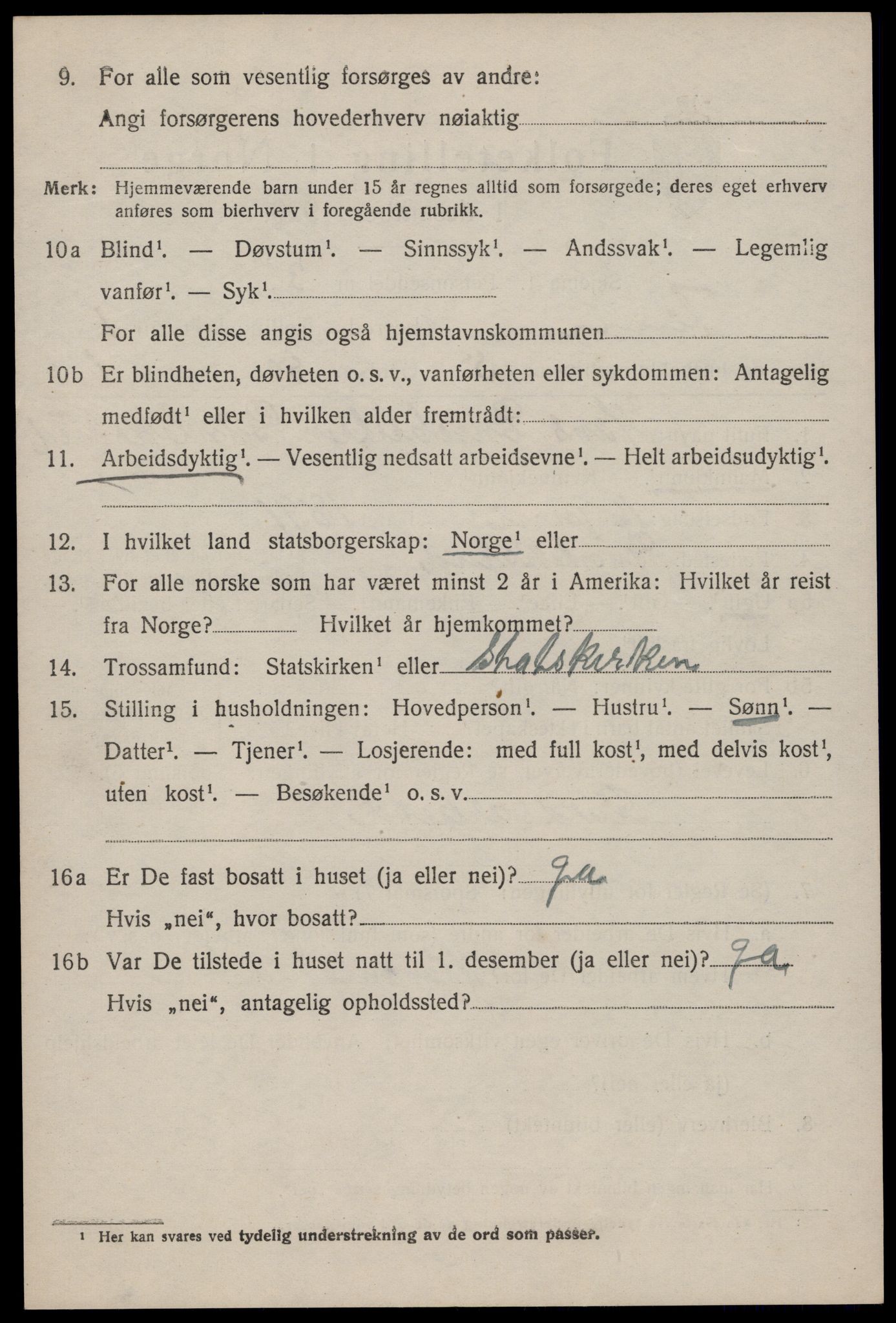 SAKO, 1920 census for Tinn, 1920, p. 2739