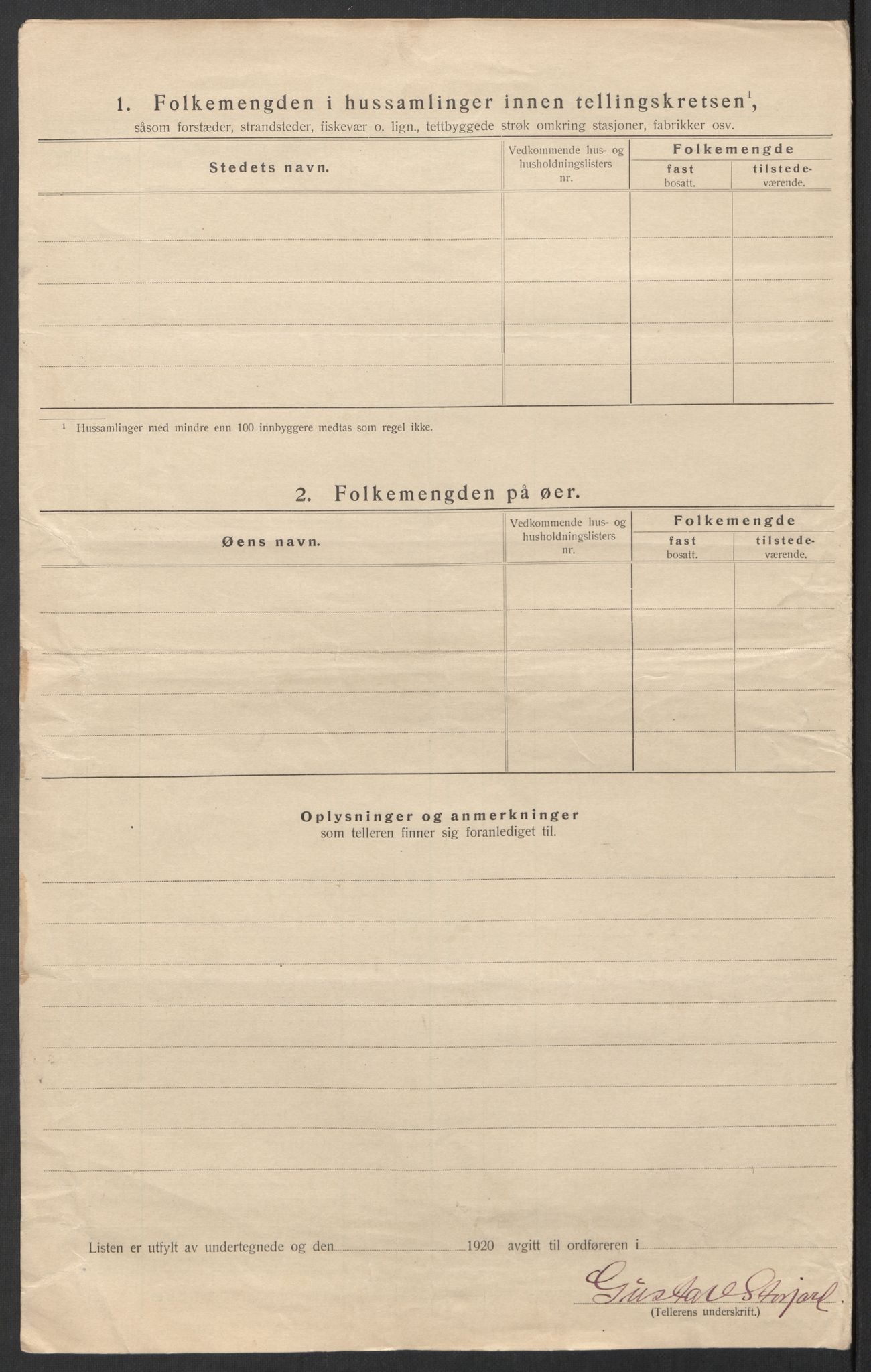 SAT, 1920 census for Beiarn, 1920, p. 23