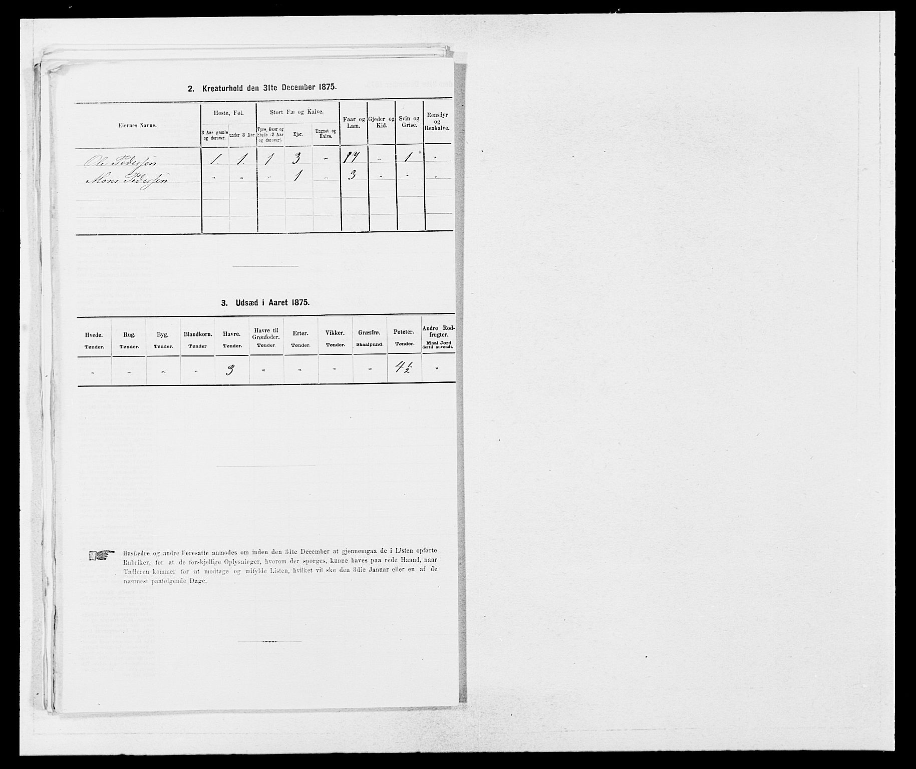 SAB, 1875 census for 1221P Stord, 1875, p. 95