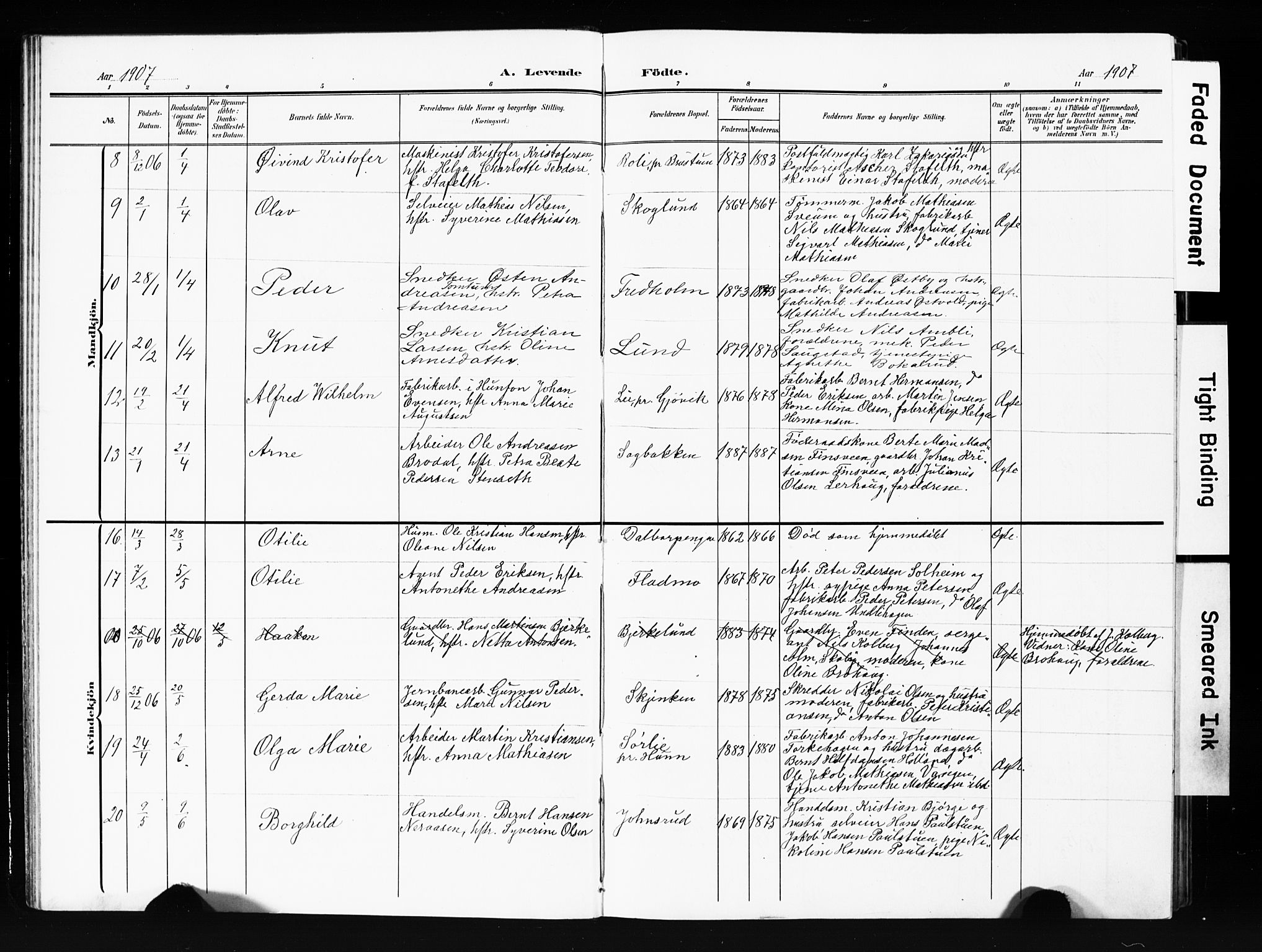 Vardal prestekontor, AV/SAH-PREST-100/H/Ha/Hab/L0013: Parish register (copy) no. 13, 1904-1915