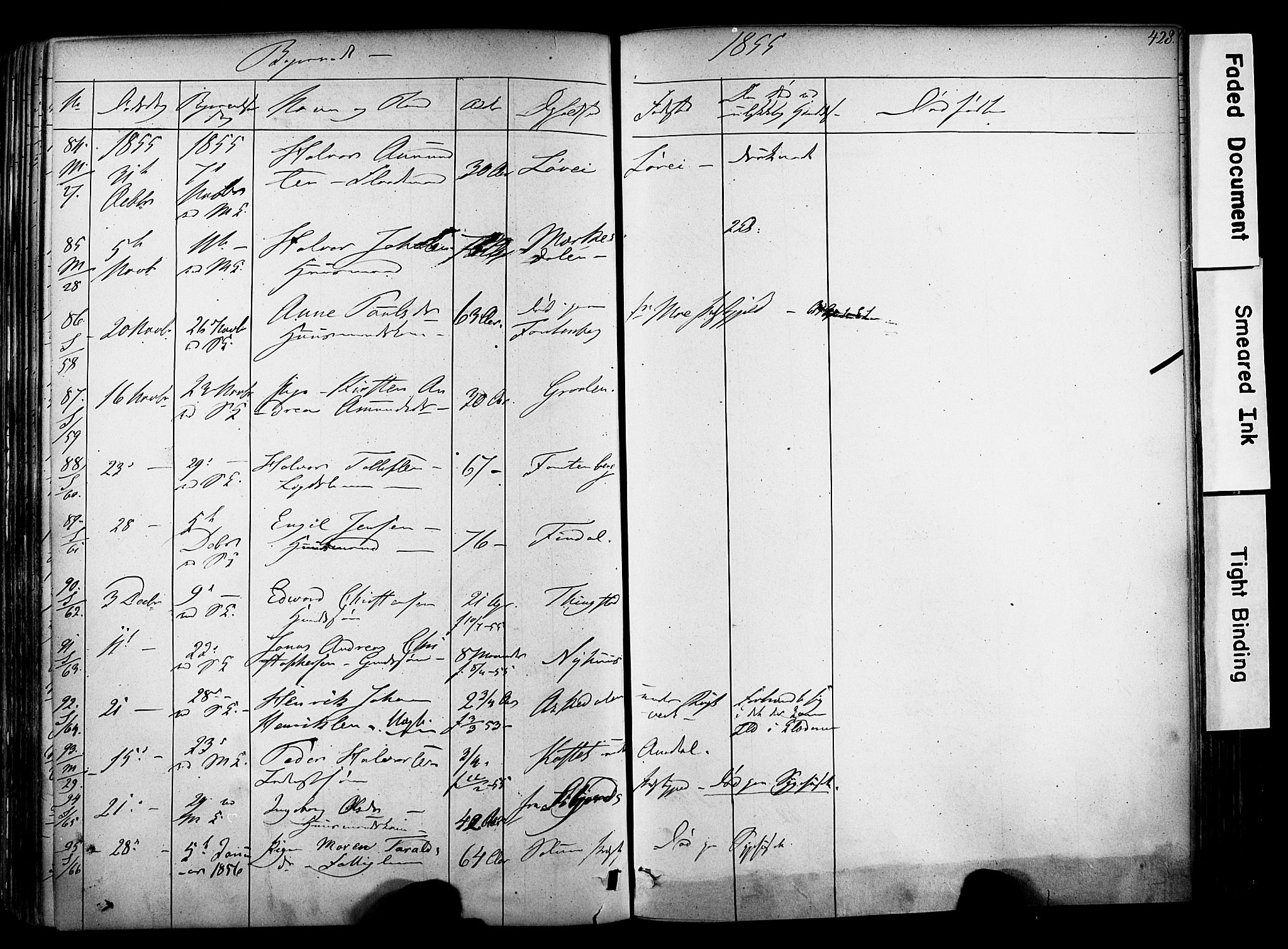 Solum kirkebøker, SAKO/A-306/F/Fa/L0006: Parish register (official) no. I 6, 1844-1855, p. 428