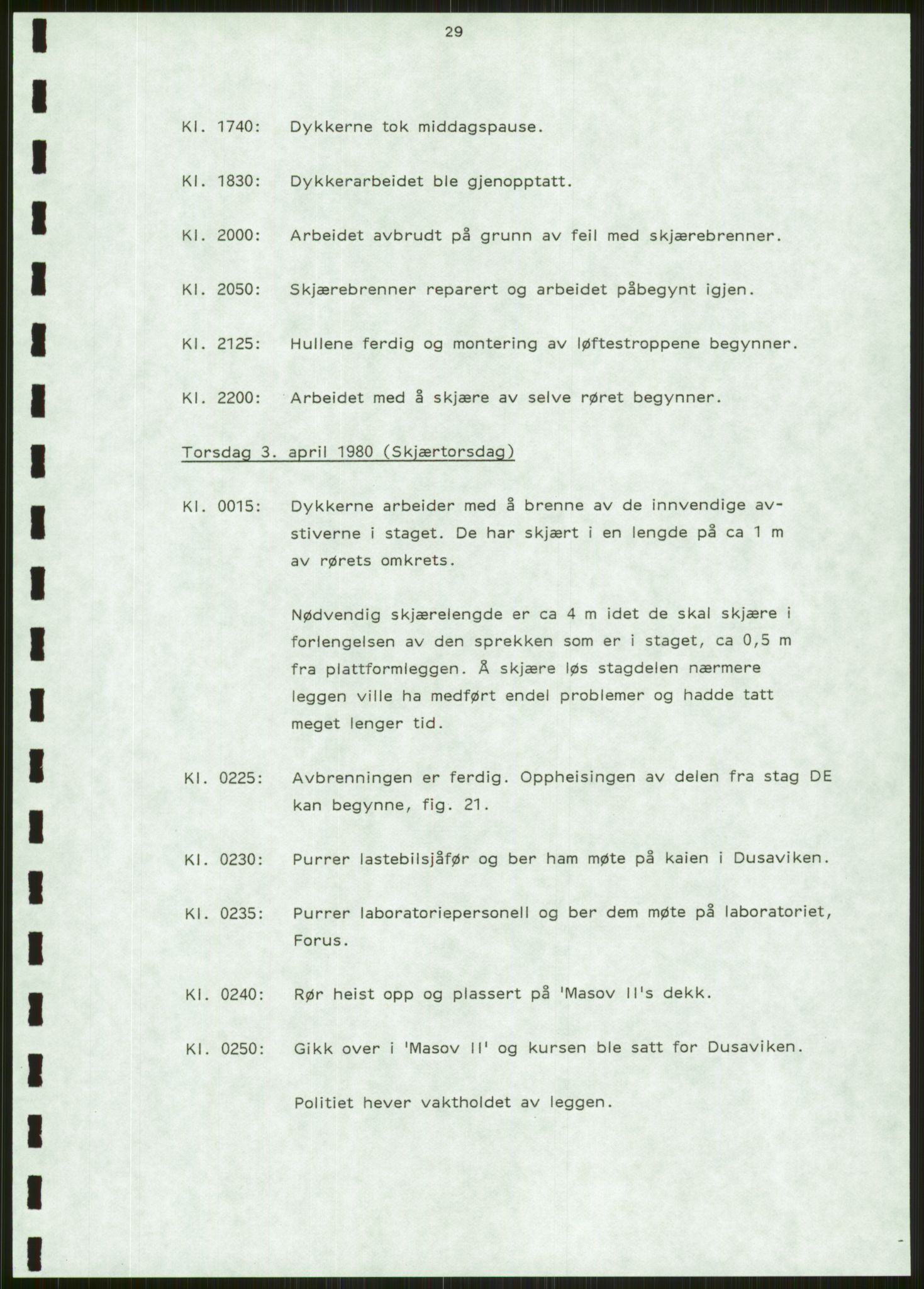 Justisdepartementet, Granskningskommisjonen ved Alexander Kielland-ulykken 27.3.1980, AV/RA-S-1165/D/L0006: A Alexander L. Kielland (Doku.liste + A3-A6, A11-A13, A18-A20-A21, A23, A31 av 31)/Dykkerjournaler, 1980-1981, p. 600