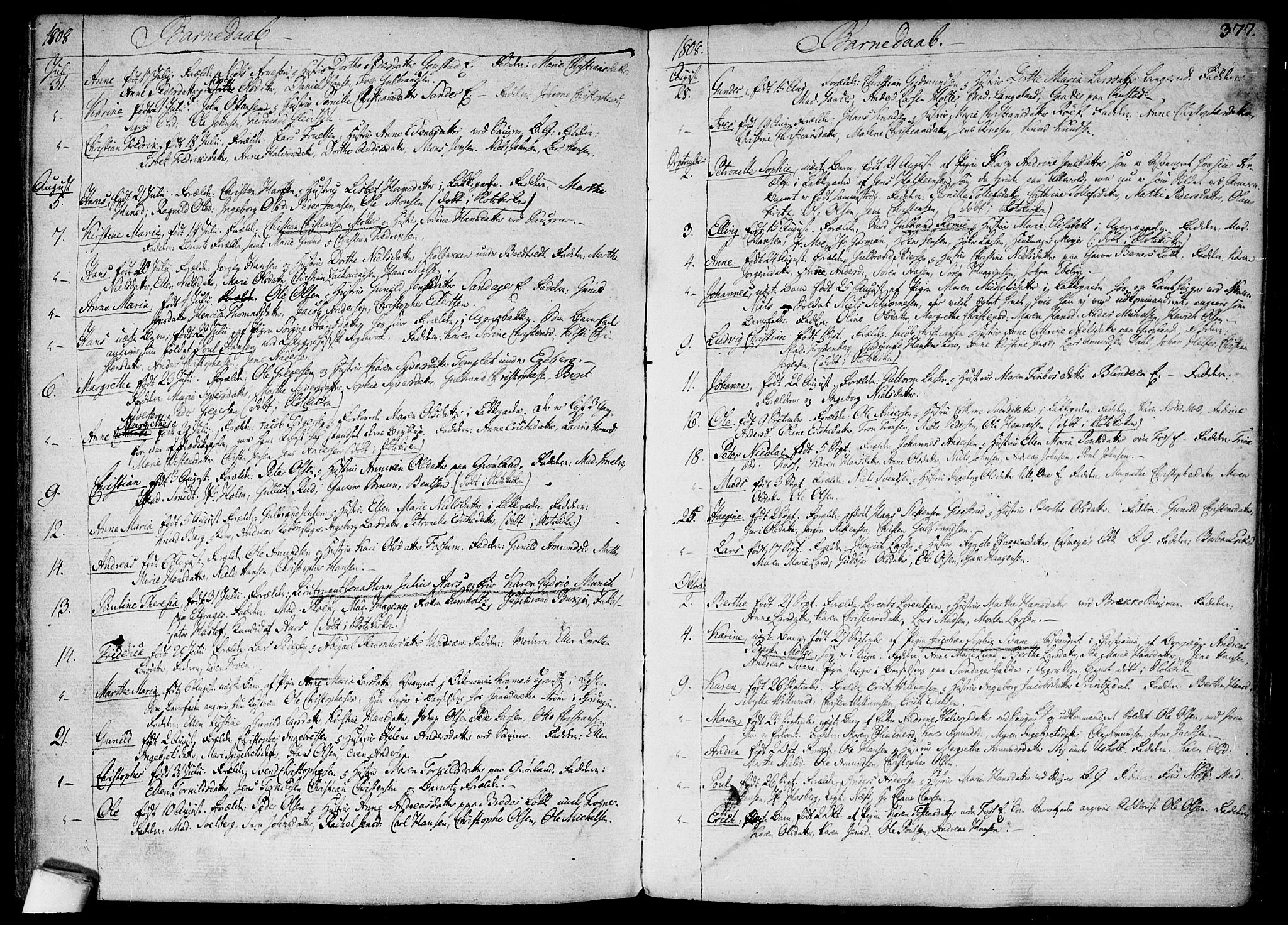 Aker prestekontor kirkebøker, SAO/A-10861/F/L0010: Parish register (official) no. 10, 1786-1809, p. 377