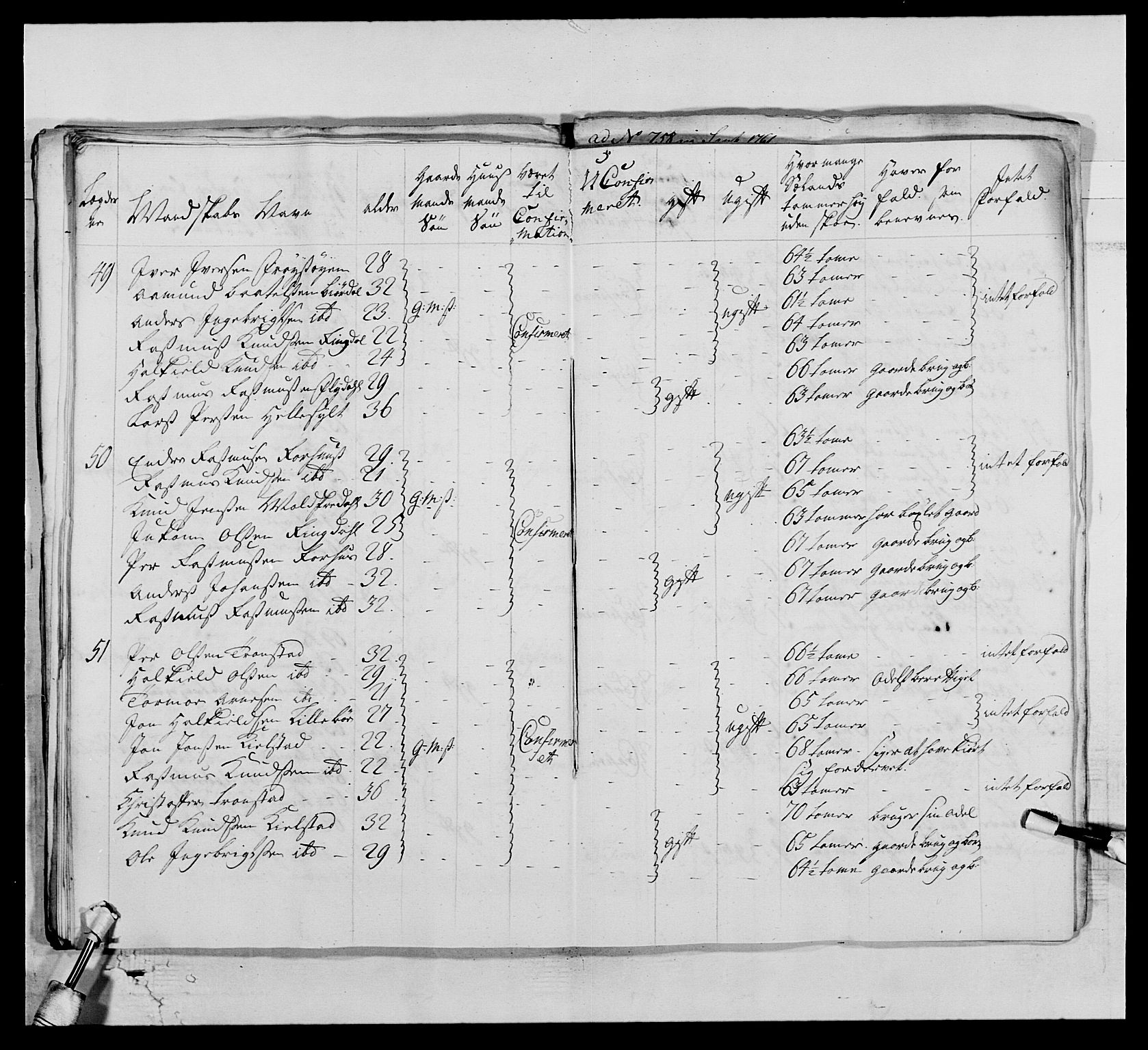 Kommanderende general (KG I) med Det norske krigsdirektorium, AV/RA-EA-5419/E/Ea/L0518: 1. Bergenhusiske regiment, 1760-1765, p. 150