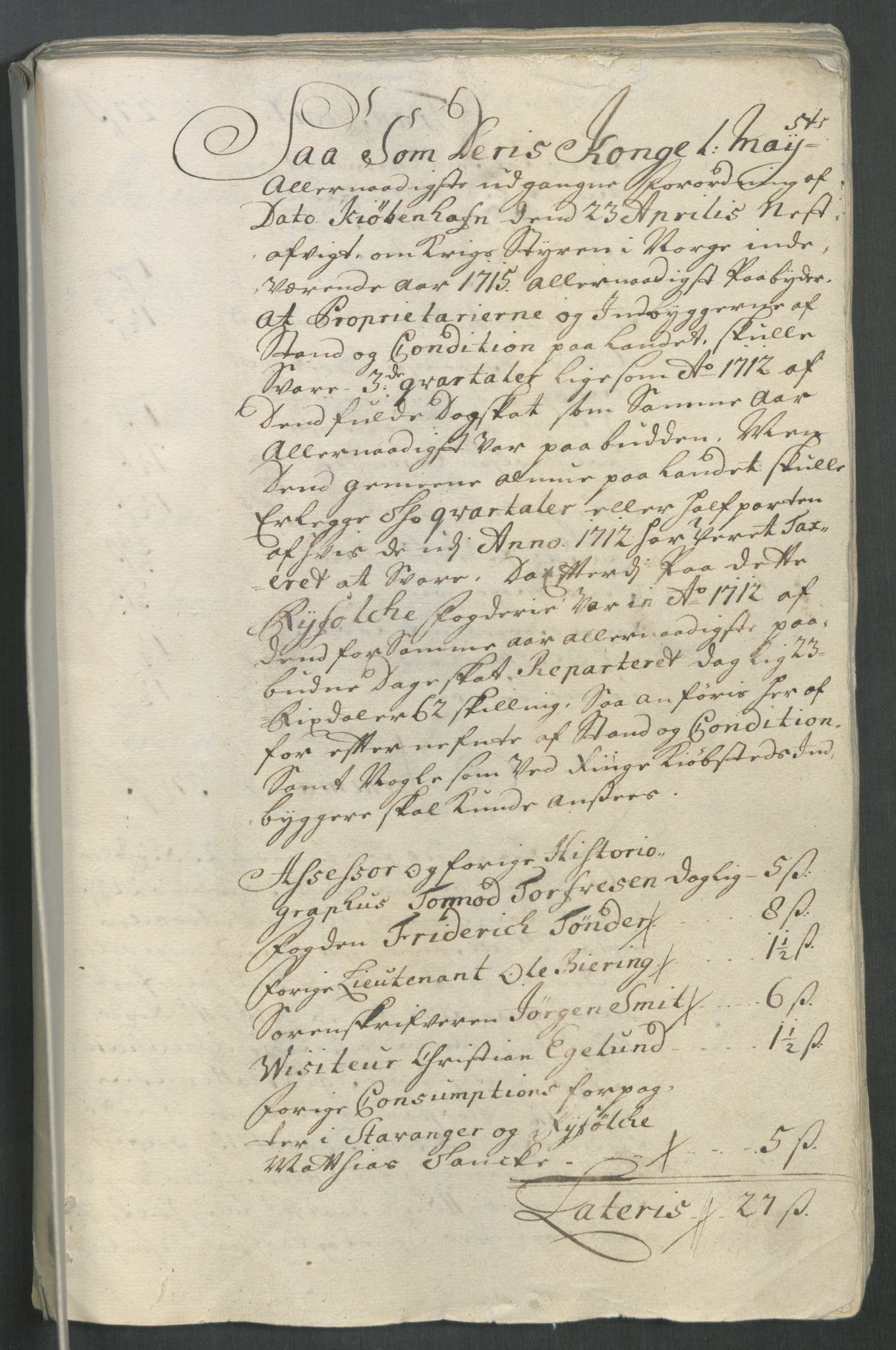 Rentekammeret inntil 1814, Reviderte regnskaper, Fogderegnskap, RA/EA-4092/R47/L2868: Fogderegnskap Ryfylke, 1715, p. 91