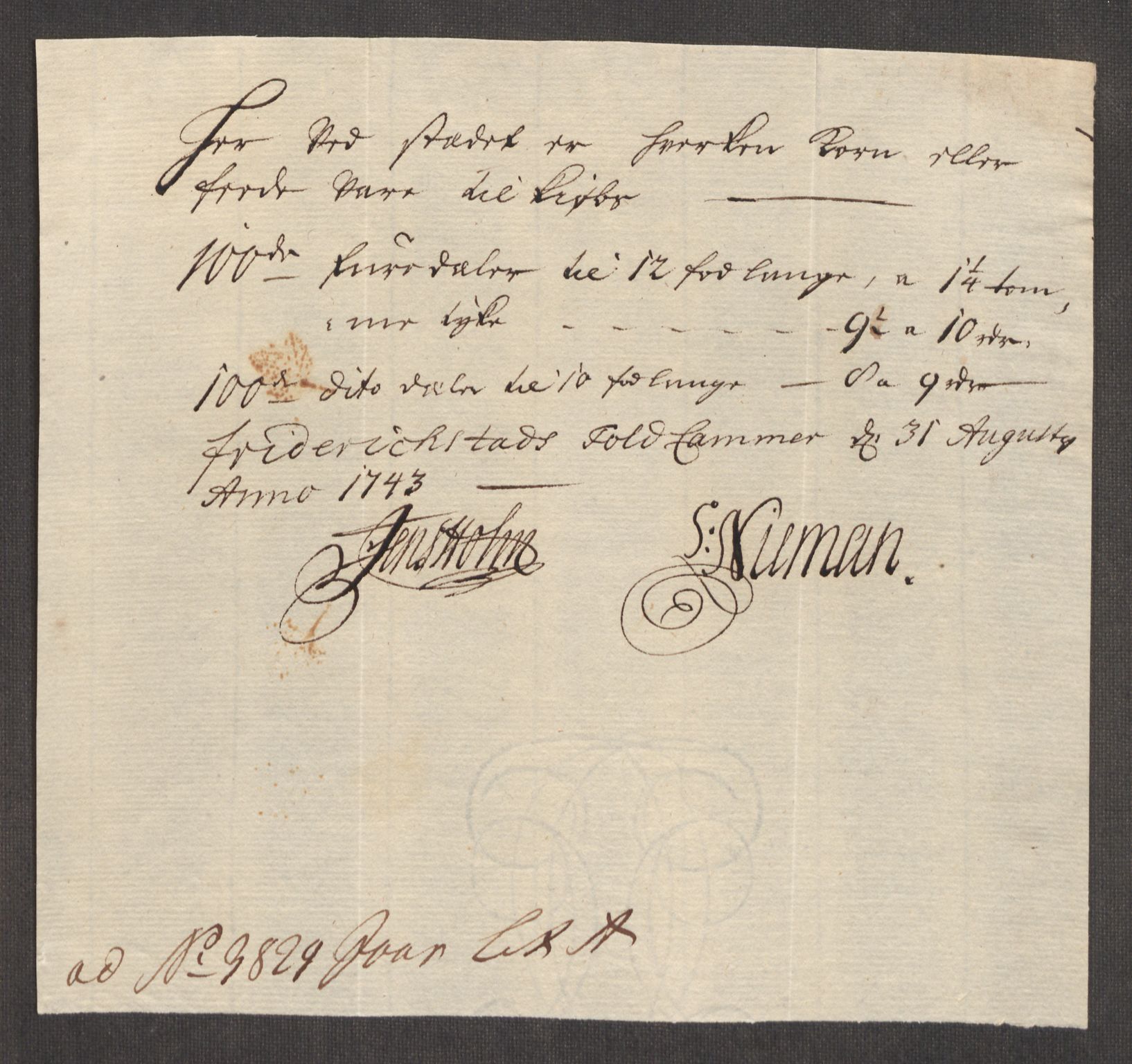 Rentekammeret inntil 1814, Realistisk ordnet avdeling, AV/RA-EA-4070/Oe/L0002: [Ø1]: Priskuranter, 1740-1744, p. 624