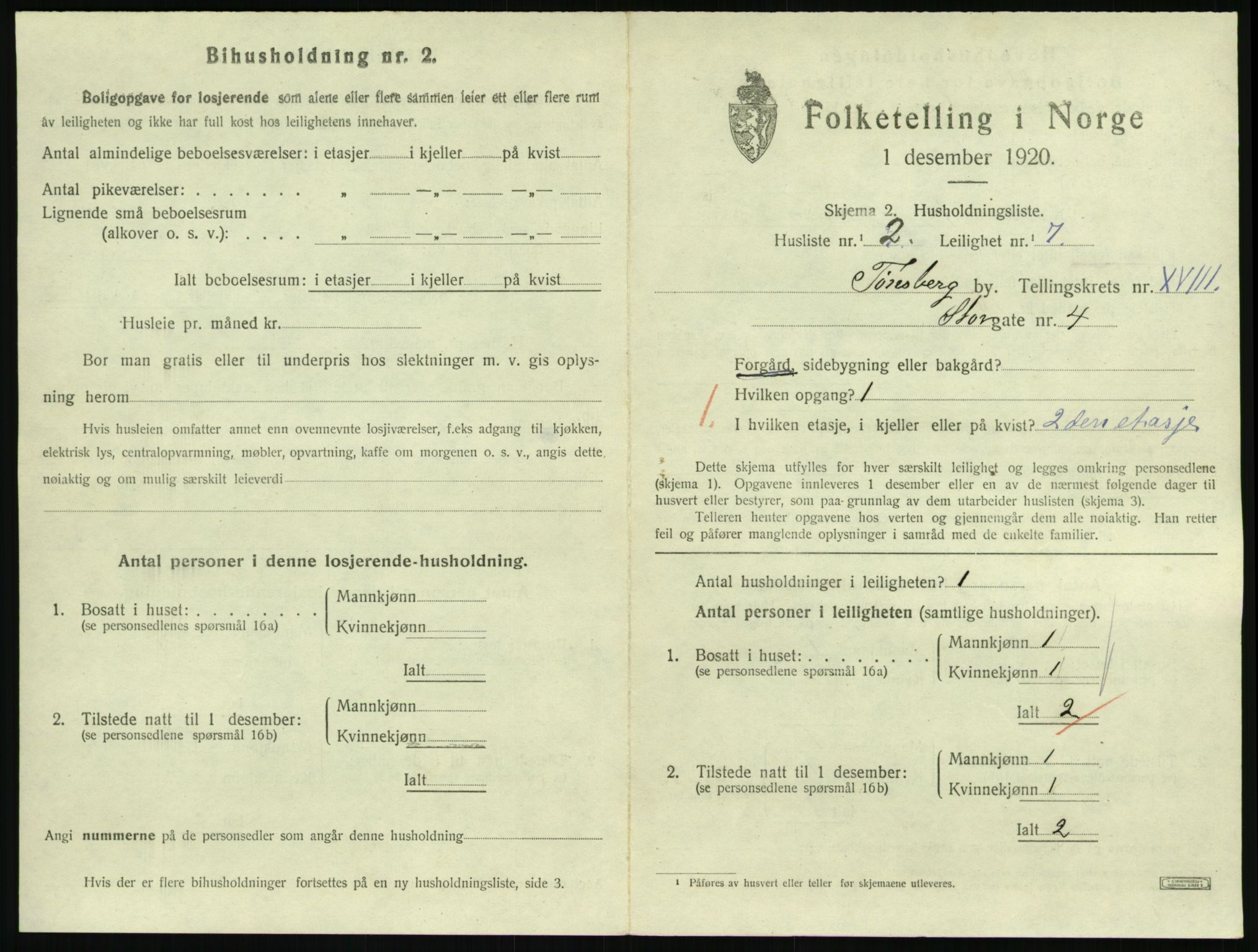 SAKO, 1920 census for Tønsberg, 1920, p. 6861