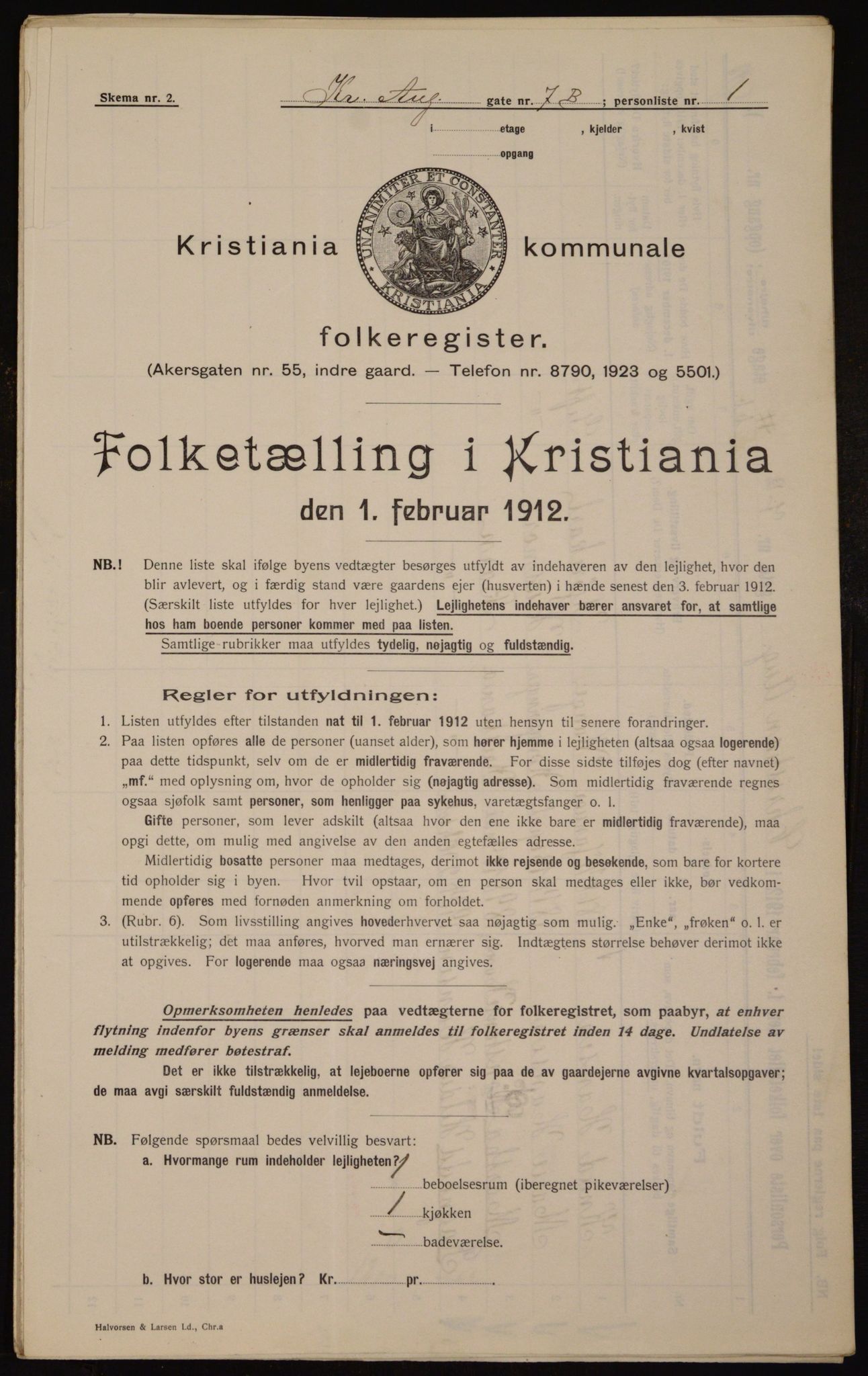 OBA, Municipal Census 1912 for Kristiania, 1912, p. 54239