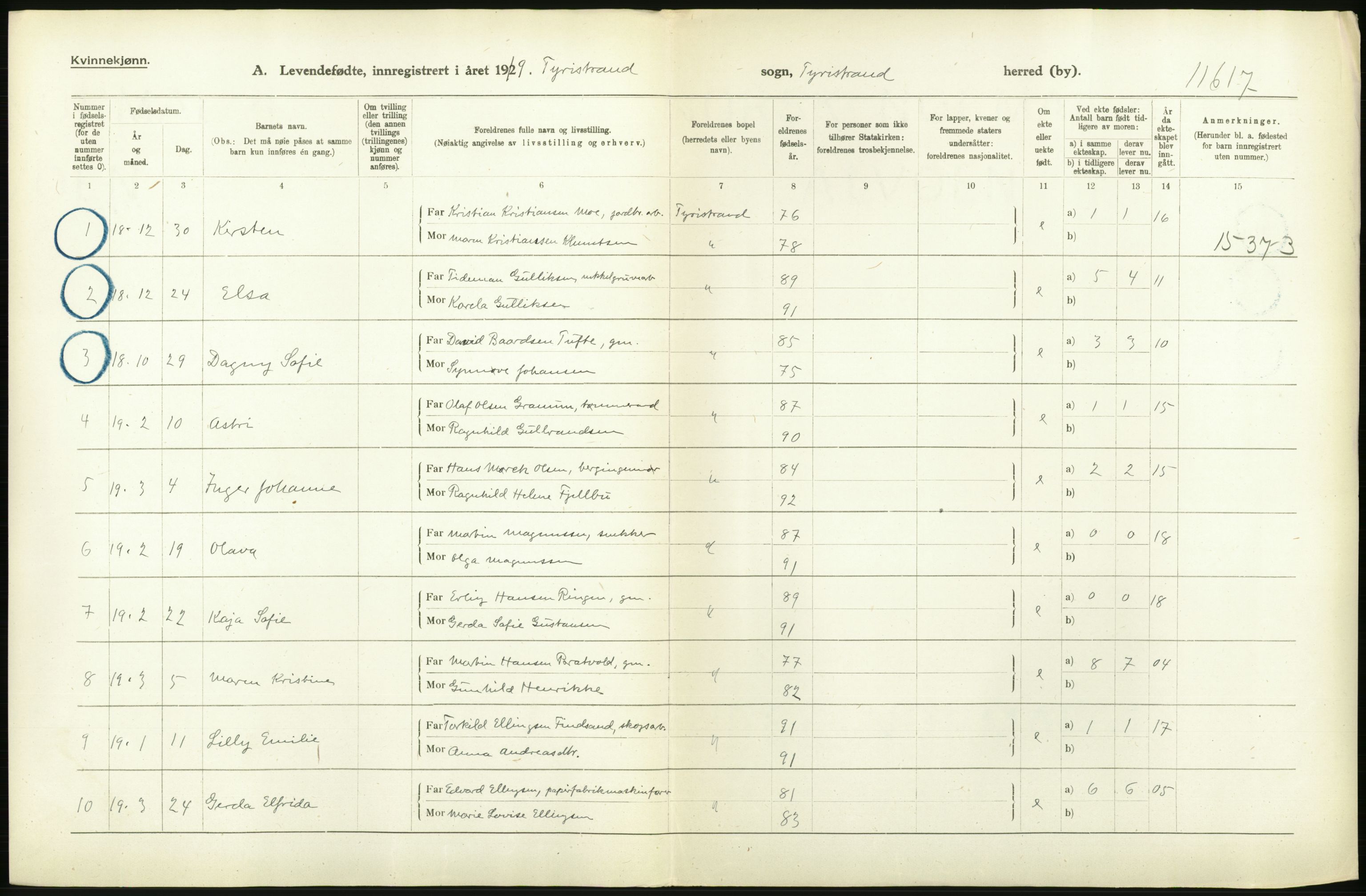 Statistisk sentralbyrå, Sosiodemografiske emner, Befolkning, RA/S-2228/D/Df/Dfb/Dfbi/L0016: Buskerud fylke: Levendefødte menn og kvinner. Bygder., 1919, p. 138