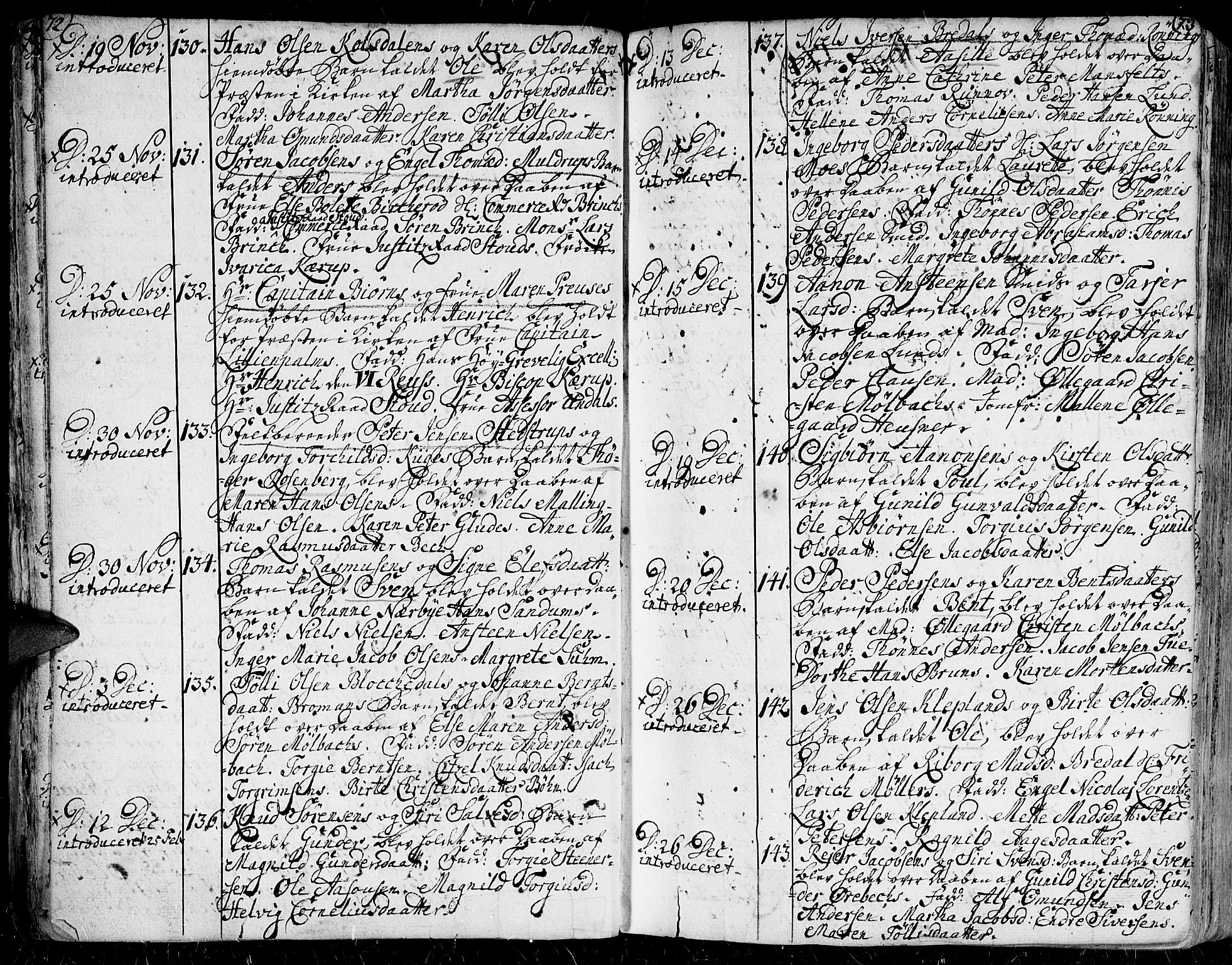 Kristiansand domprosti, AV/SAK-1112-0006/F/Fa/L0001: Parish register (official) no. A 1, 1734-1793, p. 72-73