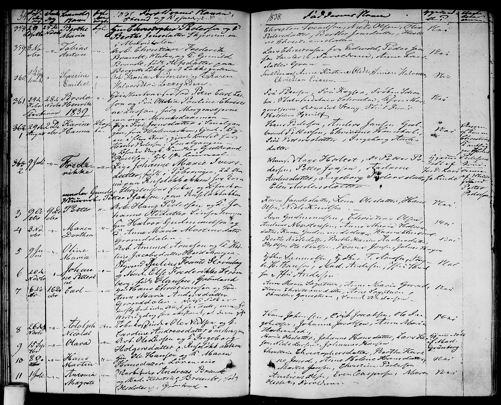 Aker prestekontor kirkebøker, AV/SAO-A-10861/F/L0016: Parish register (official) no. 16, 1827-1841, p. 54