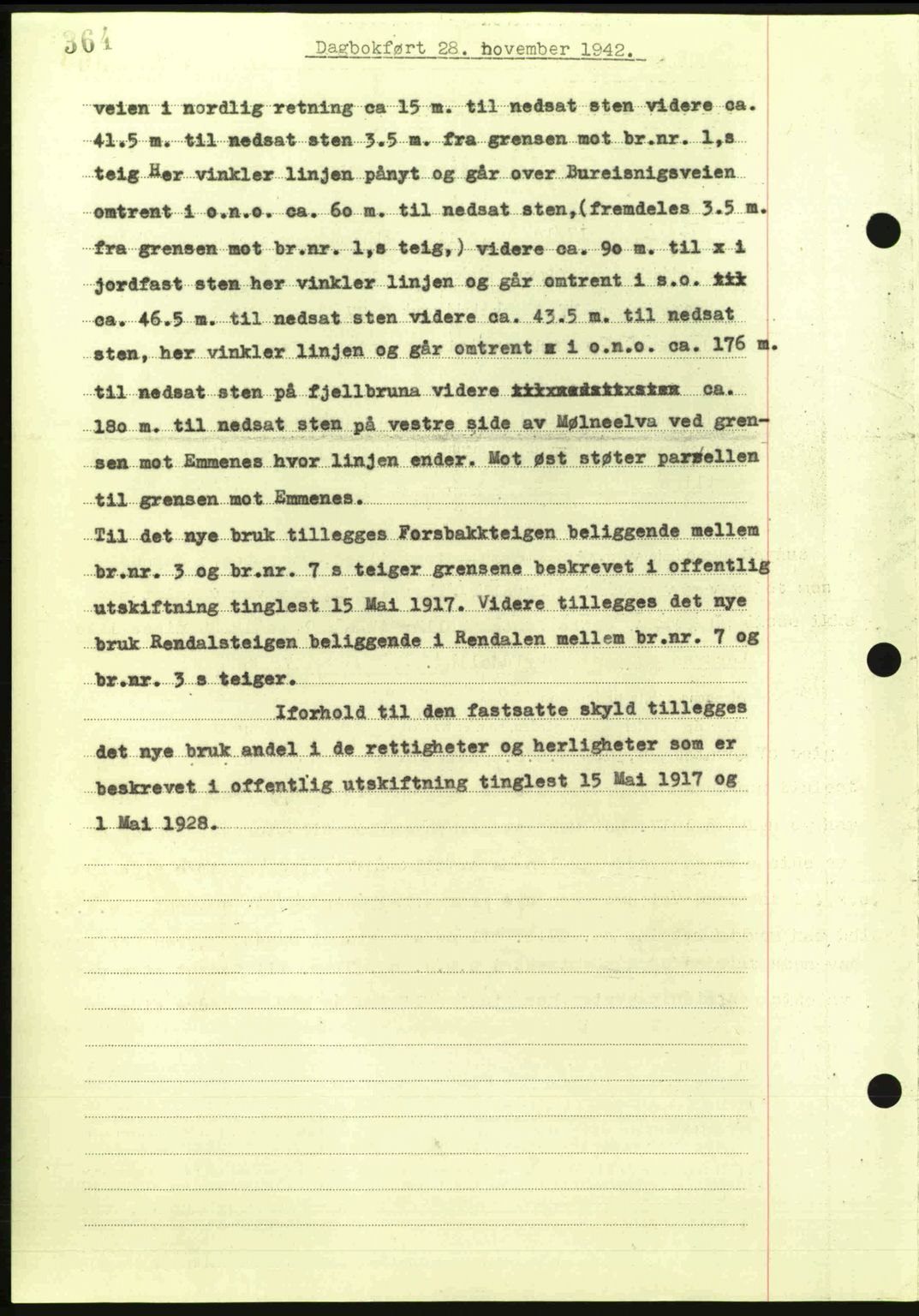Steigen og Ofoten sorenskriveri, AV/SAT-A-0030/1/2/2C: Mortgage book no. A9-12, 1942-1946, Diary no: : 2280/1942