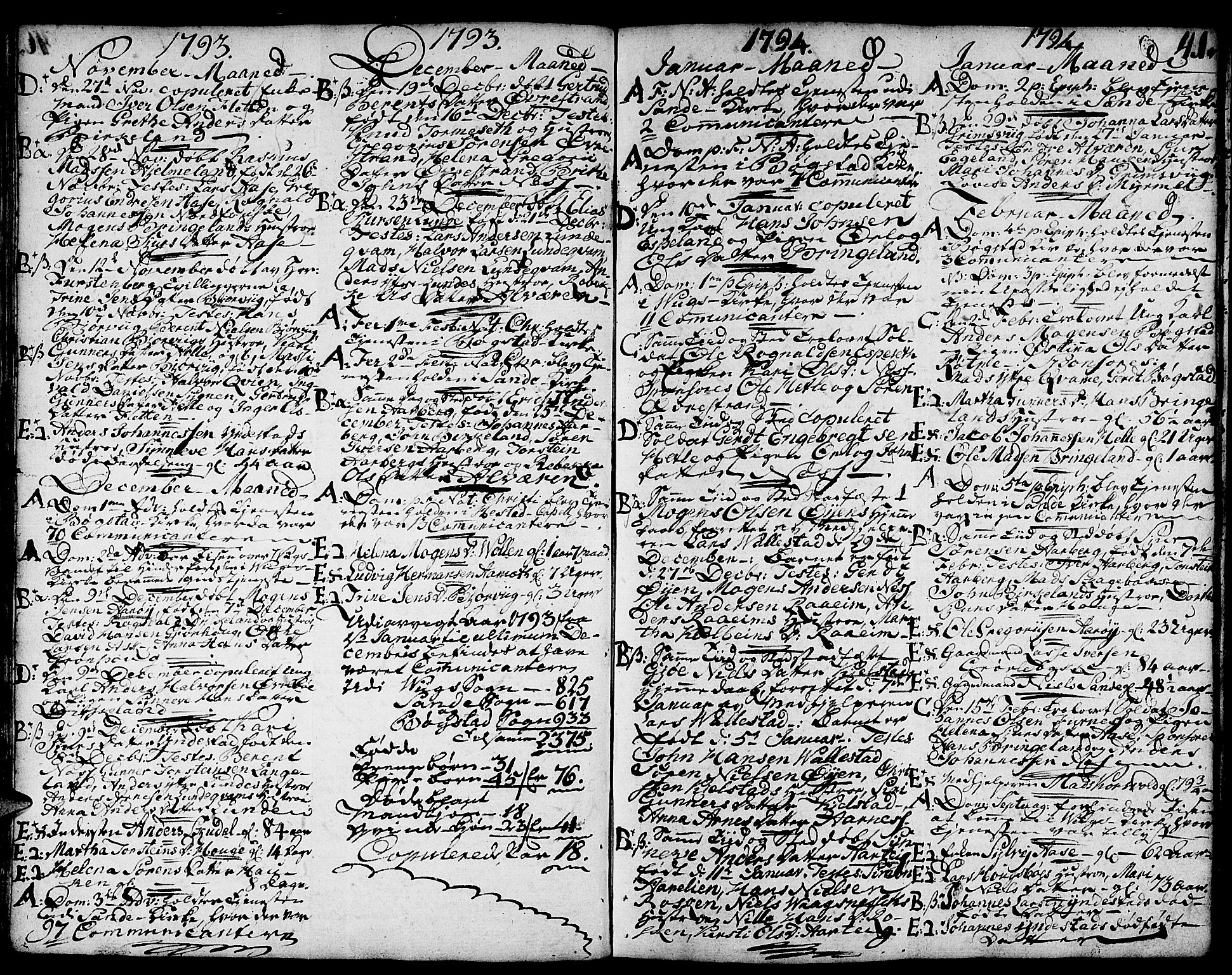 Gaular sokneprestembete, AV/SAB-A-80001/H/Haa: Parish register (official) no. A 2, 1785-1821, p. 41
