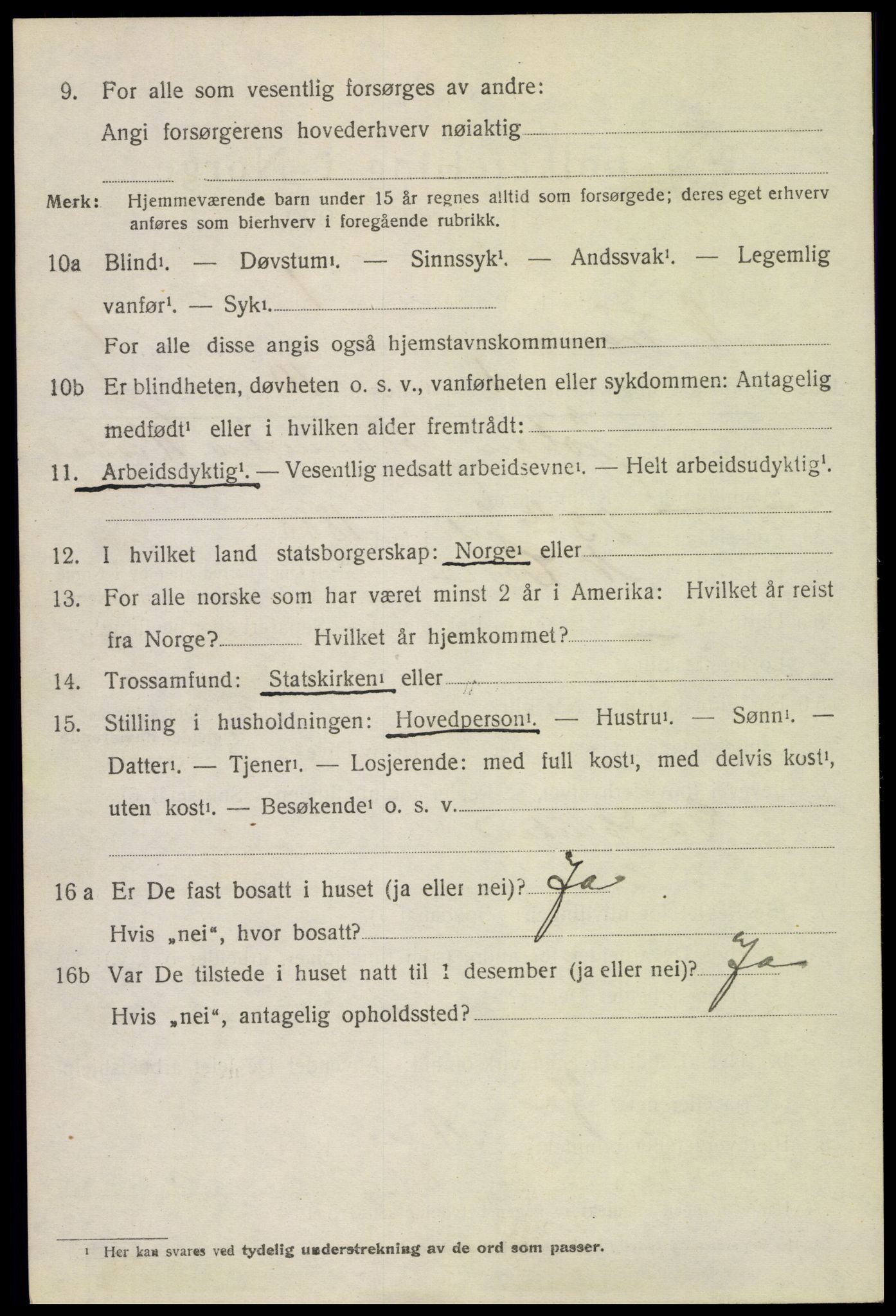 SAH, 1920 census for Nord-Fron, 1920, p. 2385