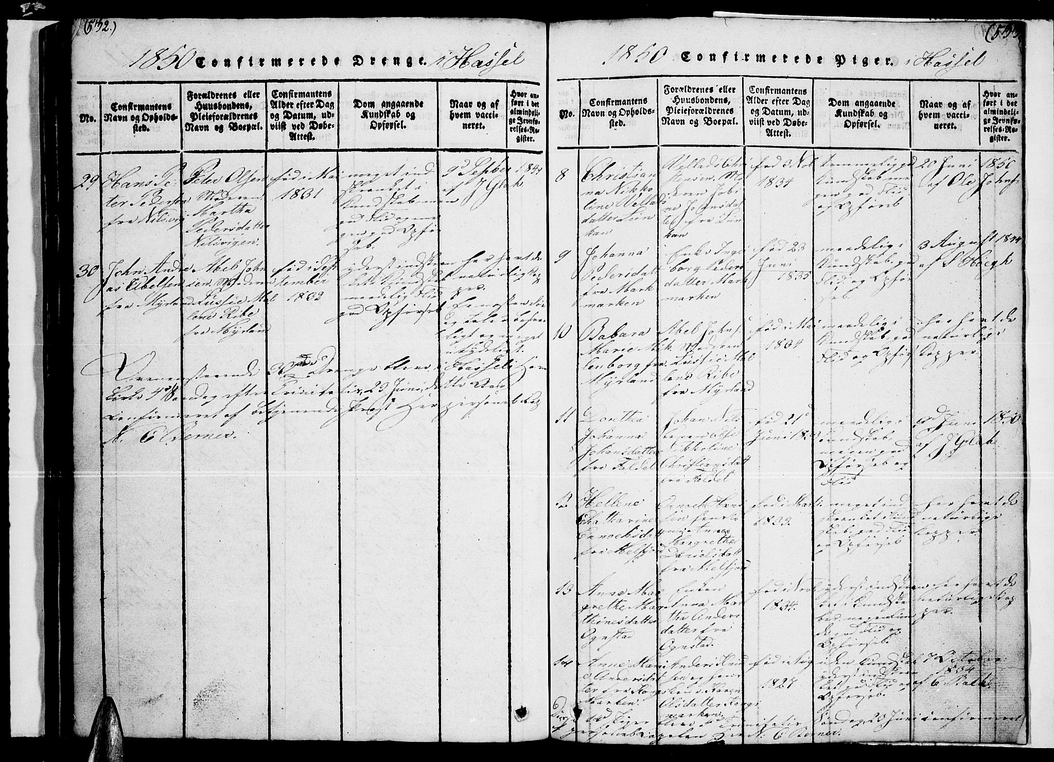 Ministerialprotokoller, klokkerbøker og fødselsregistre - Nordland, AV/SAT-A-1459/888/L1263: Parish register (copy) no. 888C02 /1, 1820-1850, p. 532-533