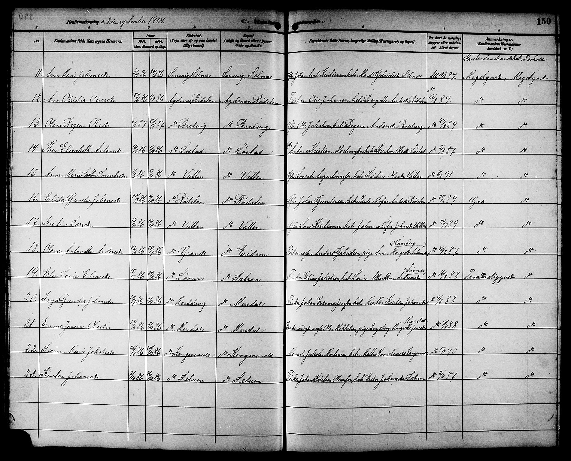 Ministerialprotokoller, klokkerbøker og fødselsregistre - Sør-Trøndelag, SAT/A-1456/662/L0757: Parish register (copy) no. 662C02, 1892-1918, p. 150