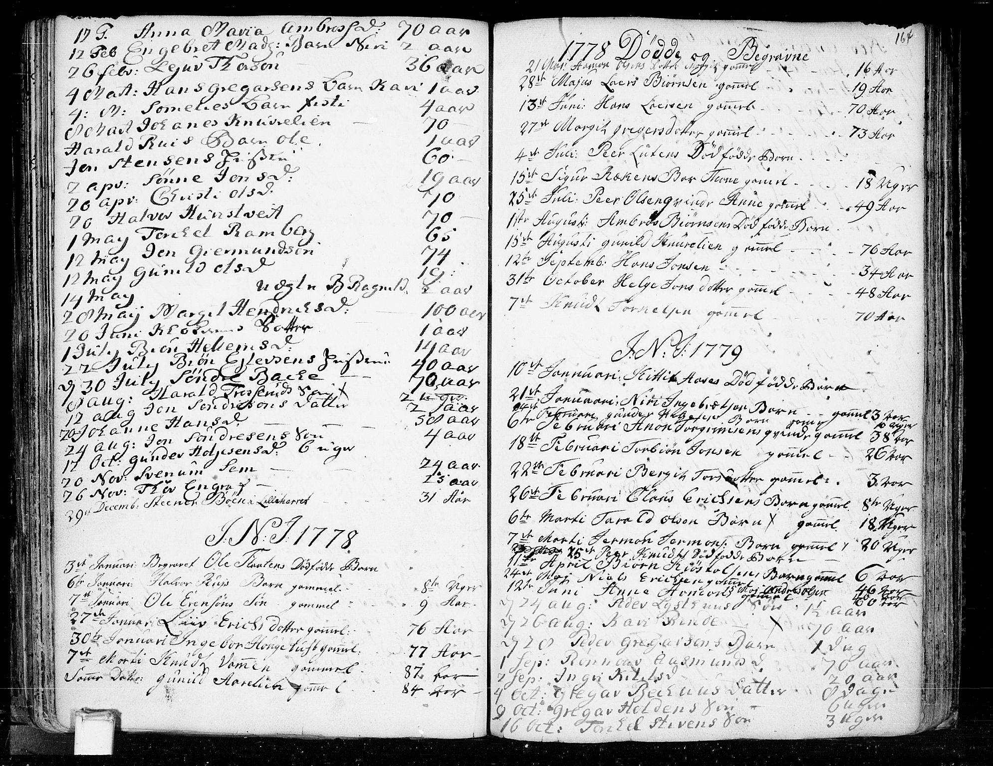 Heddal kirkebøker, AV/SAKO-A-268/F/Fa/L0003: Parish register (official) no. I 3, 1723-1783, p. 164