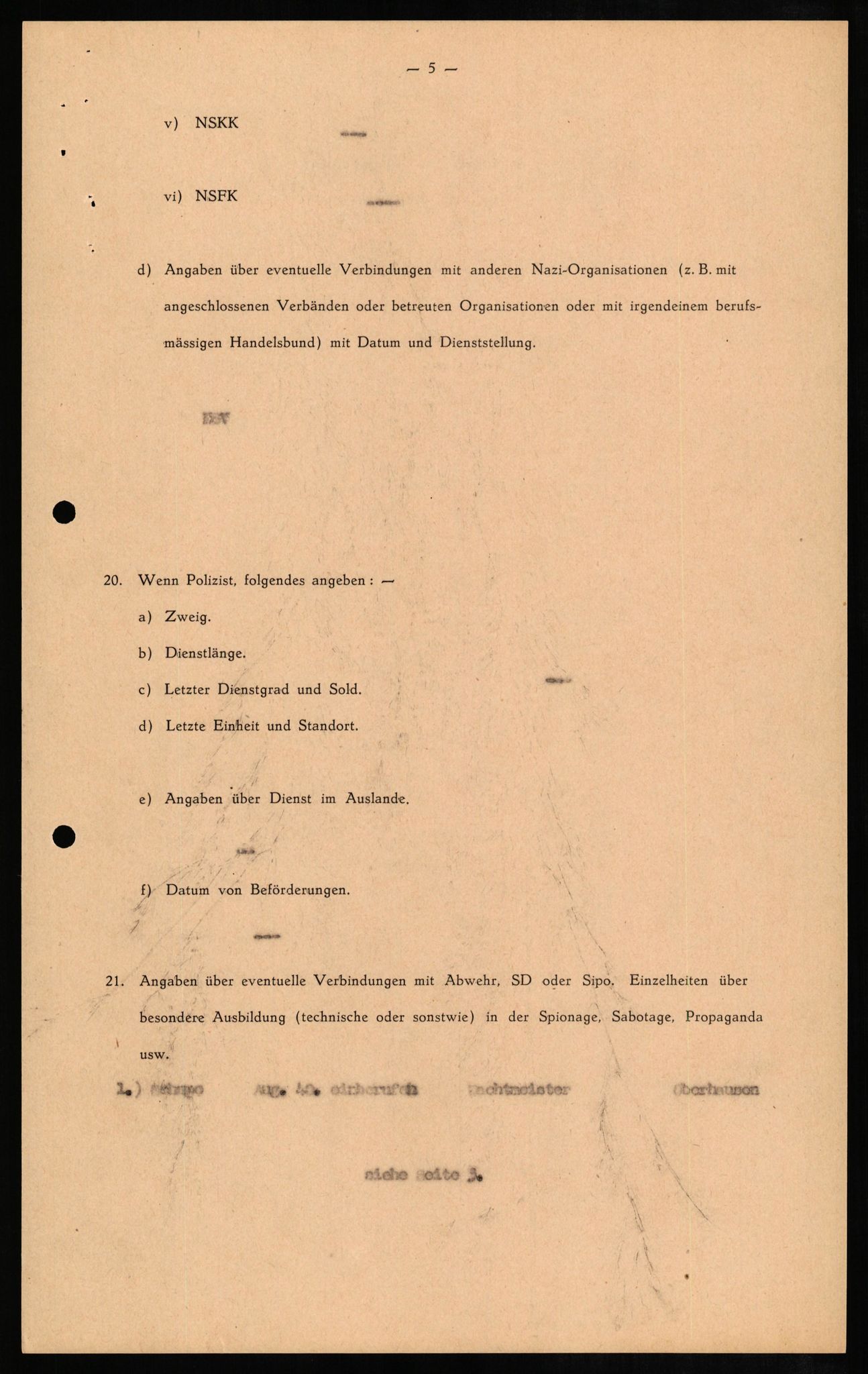 Forsvaret, Forsvarets overkommando II, RA/RAFA-3915/D/Db/L0011: CI Questionaires. Tyske okkupasjonsstyrker i Norge. Tyskere., 1945-1946, p. 146