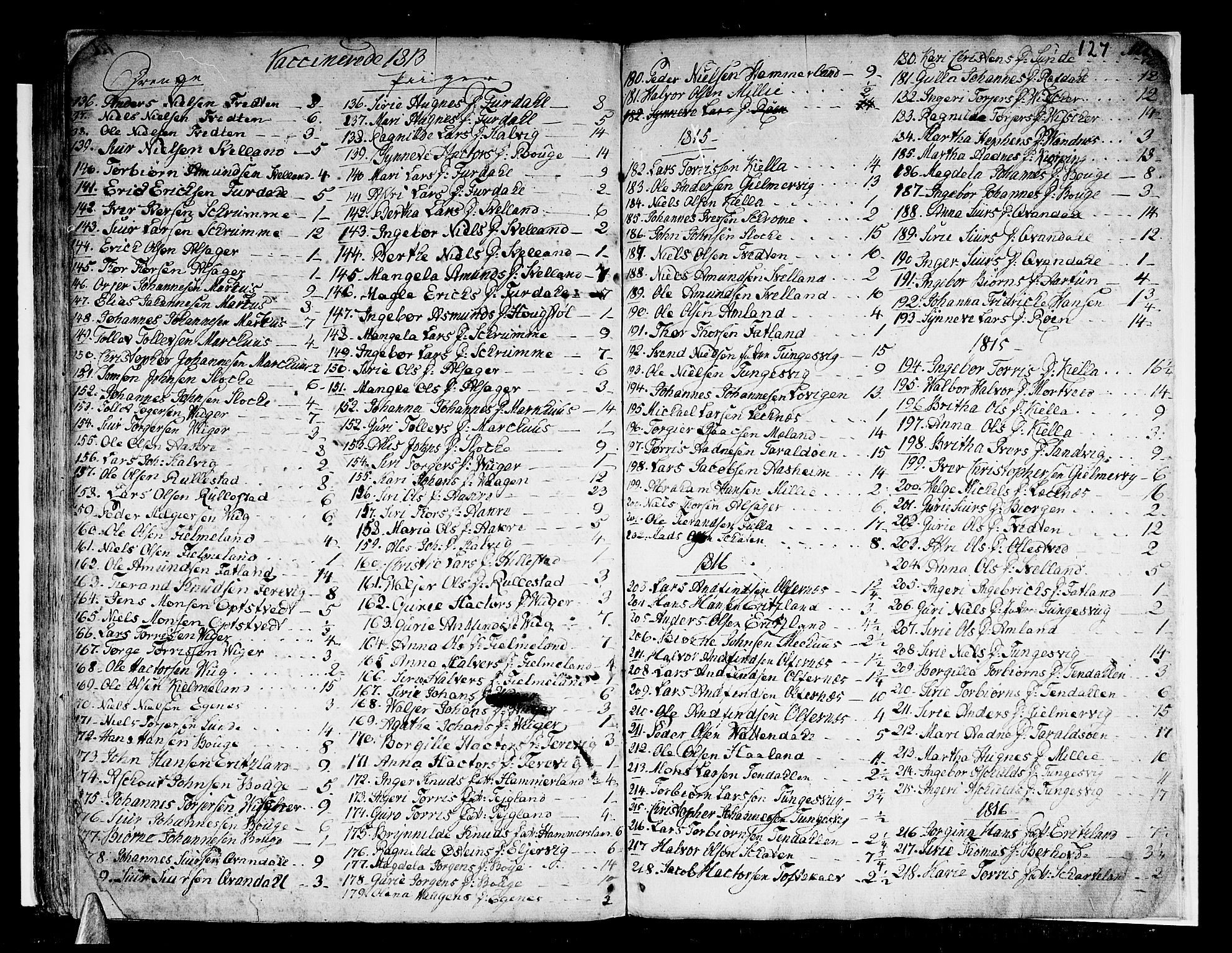 Skånevik sokneprestembete, SAB/A-77801/H/Haa: Parish register (official) no. A 2, 1790-1824, p. 127