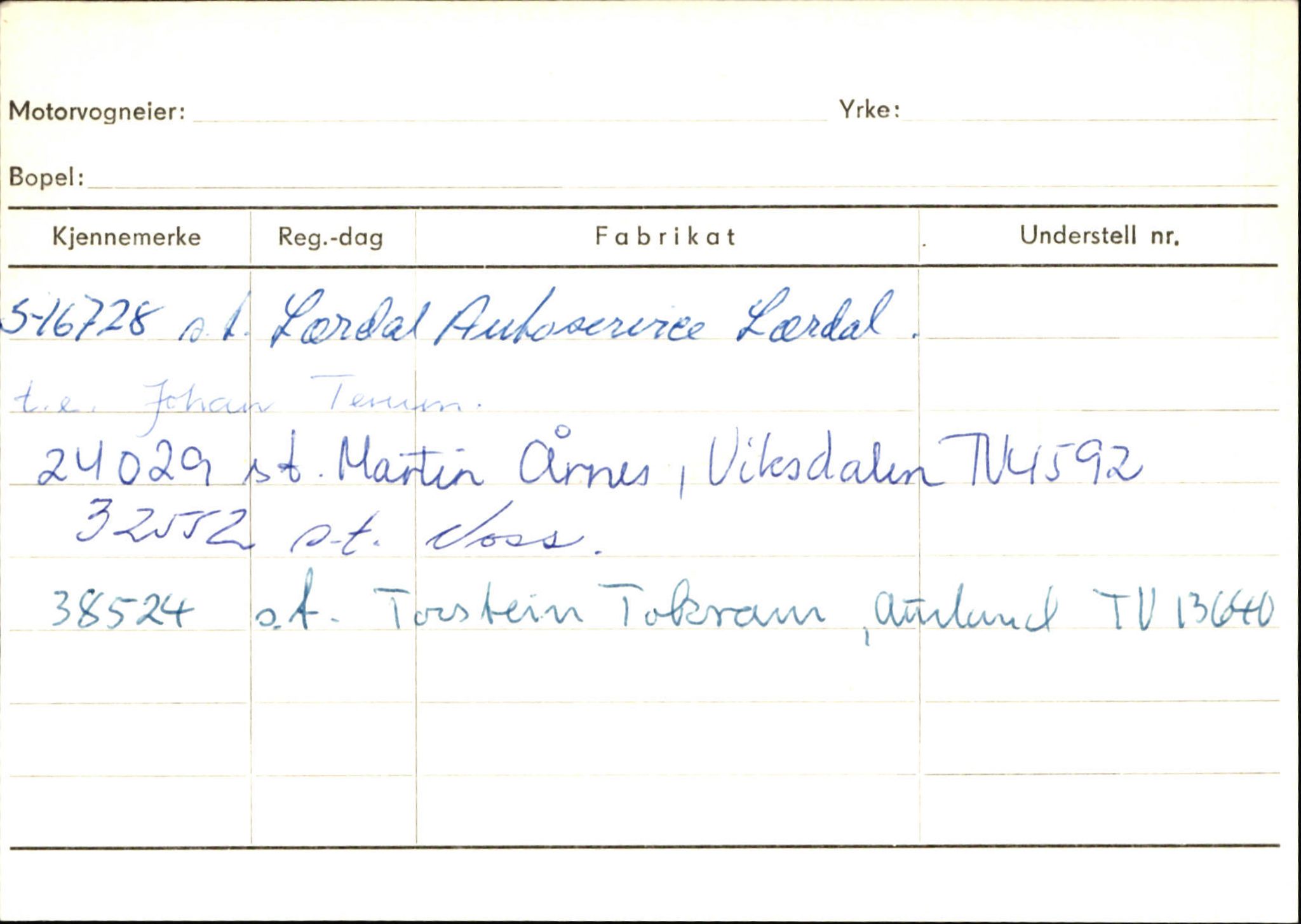 Statens vegvesen, Sogn og Fjordane vegkontor, SAB/A-5301/4/F/L0125: Eigarregister Sogndal V-Å. Aurland A-Å. Fjaler A-N, 1945-1975, p. 865