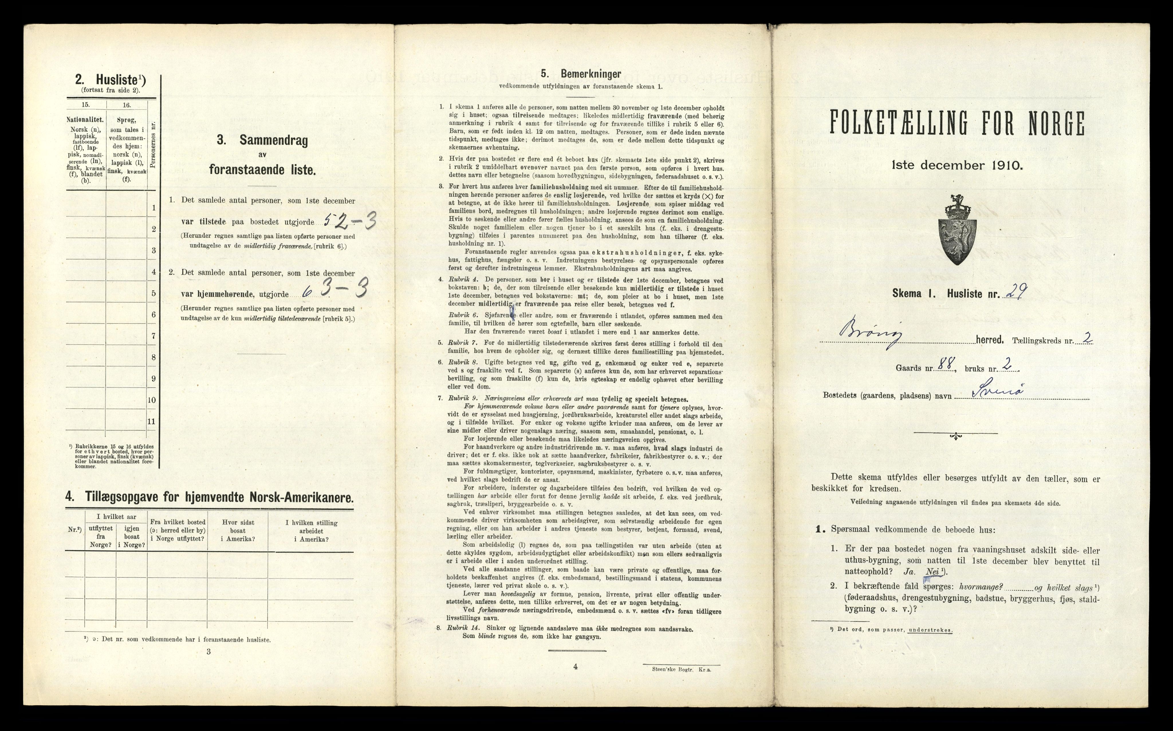 RA, 1910 census for Brønnøy, 1910, p. 181