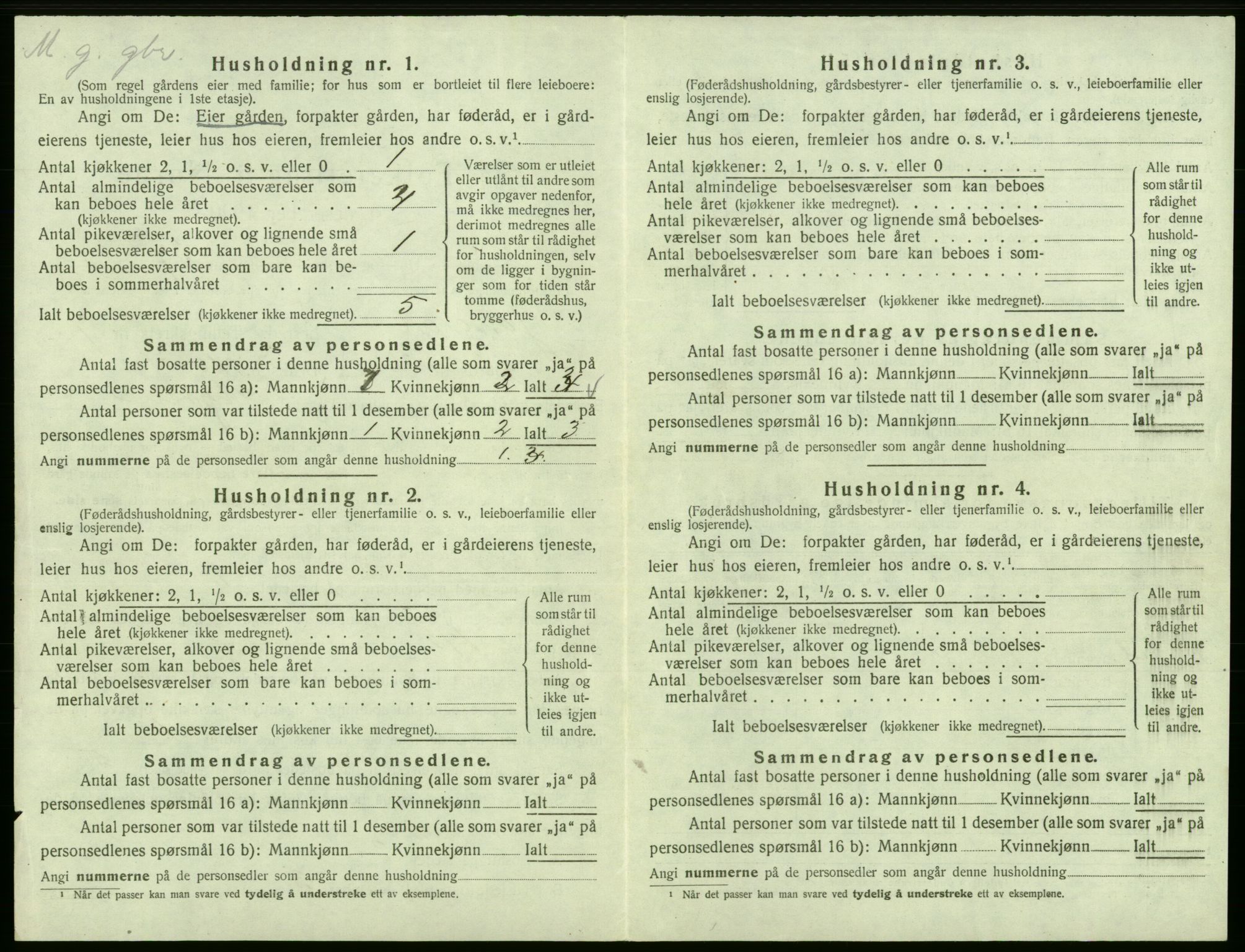 SAB, 1920 census for Jondal, 1920, p. 678