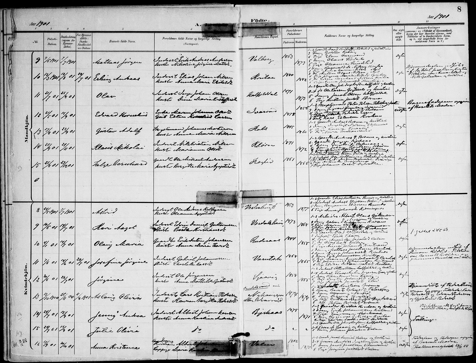 Ministerialprotokoller, klokkerbøker og fødselsregistre - Nordland, AV/SAT-A-1459/823/L0326: Parish register (official) no. 823A03, 1899-1919, p. 8