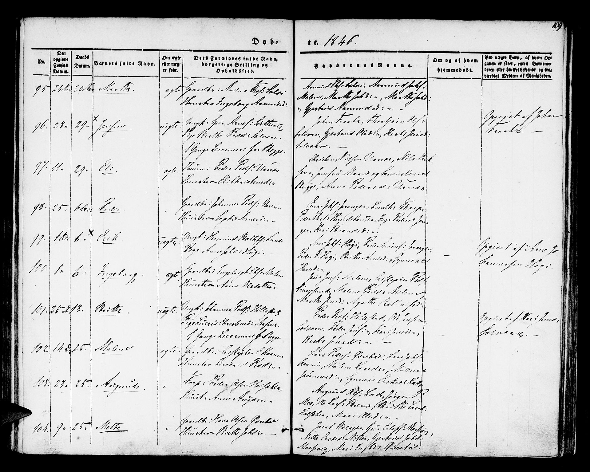Hafslo sokneprestembete, SAB/A-80301/H/Haa/Haaa/L0005: Parish register (official) no. A 5, 1834-1852, p. 109