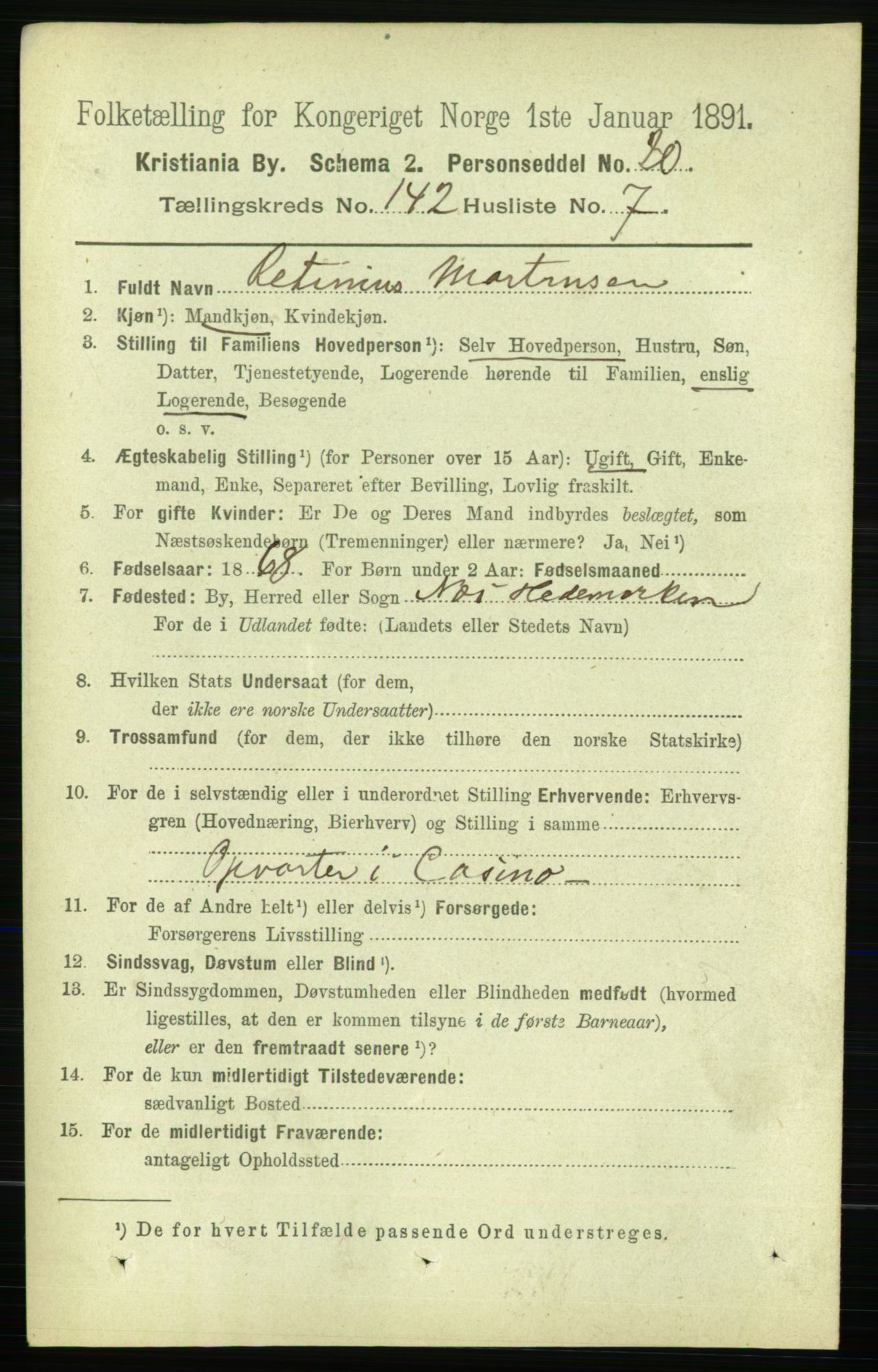 RA, 1891 census for 0301 Kristiania, 1891, p. 78621