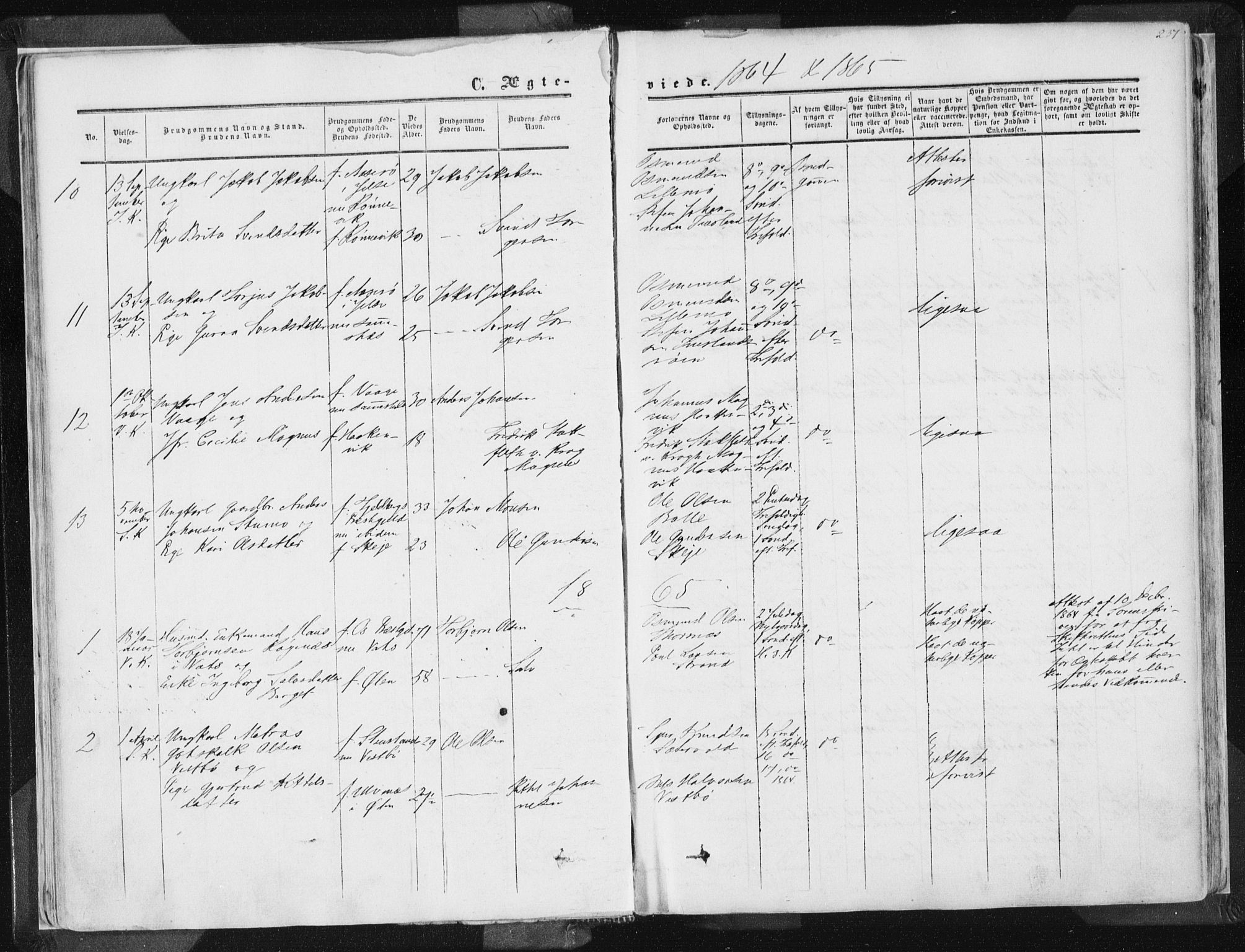 Vikedal sokneprestkontor, AV/SAST-A-101840/01/IV: Parish register (official) no. A 6.2, 1851-1867, p. 251