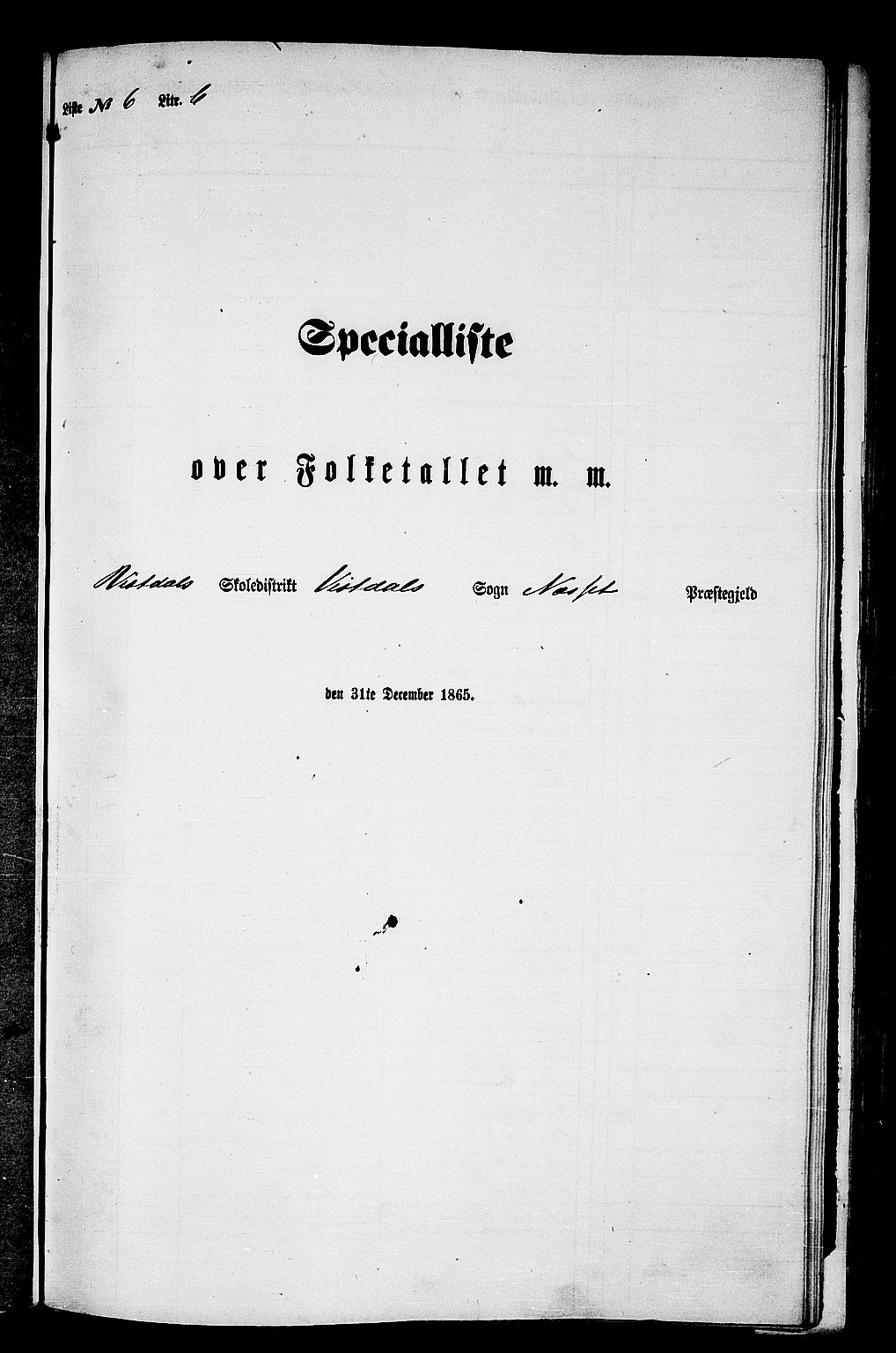 RA, 1865 census for Nesset, 1865, p. 134