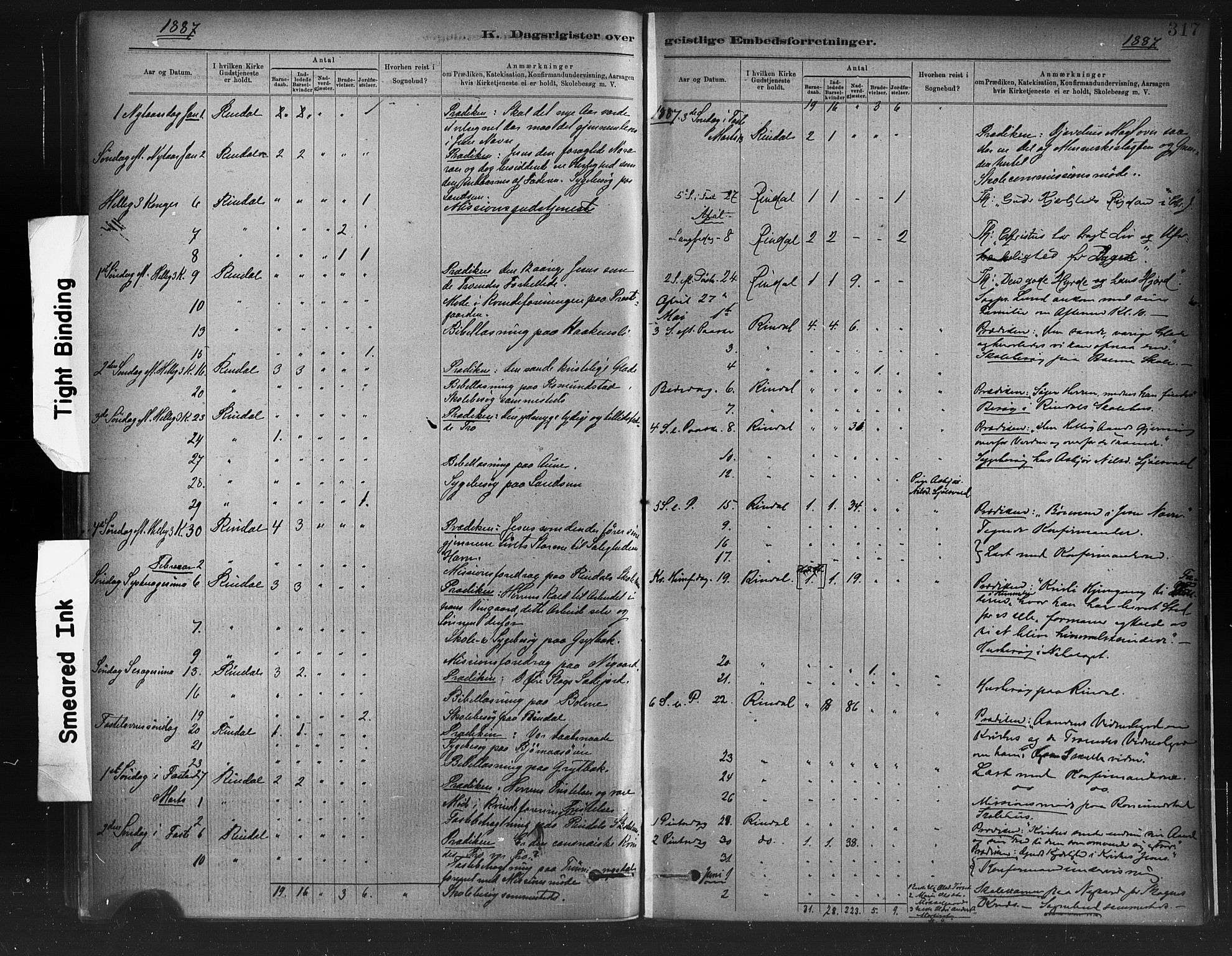 Ministerialprotokoller, klokkerbøker og fødselsregistre - Møre og Romsdal, AV/SAT-A-1454/598/L1069: Parish register (official) no. 598A03, 1882-1895, p. 317