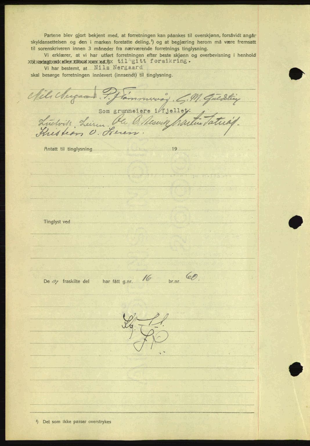 Nordmøre sorenskriveri, AV/SAT-A-4132/1/2/2Ca: Mortgage book no. A92, 1942-1942, Diary no: : 1449/1942