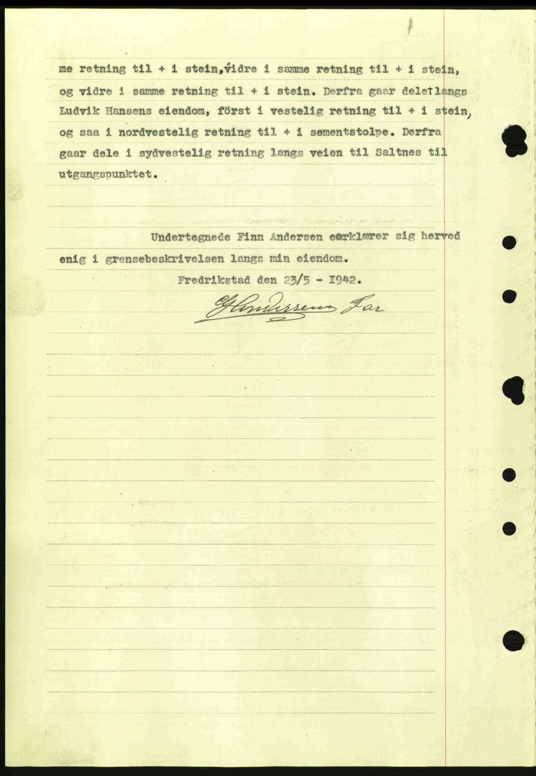 Moss sorenskriveri, AV/SAO-A-10168: Mortgage book no. A9, 1941-1942, Diary no: : 1074/1942