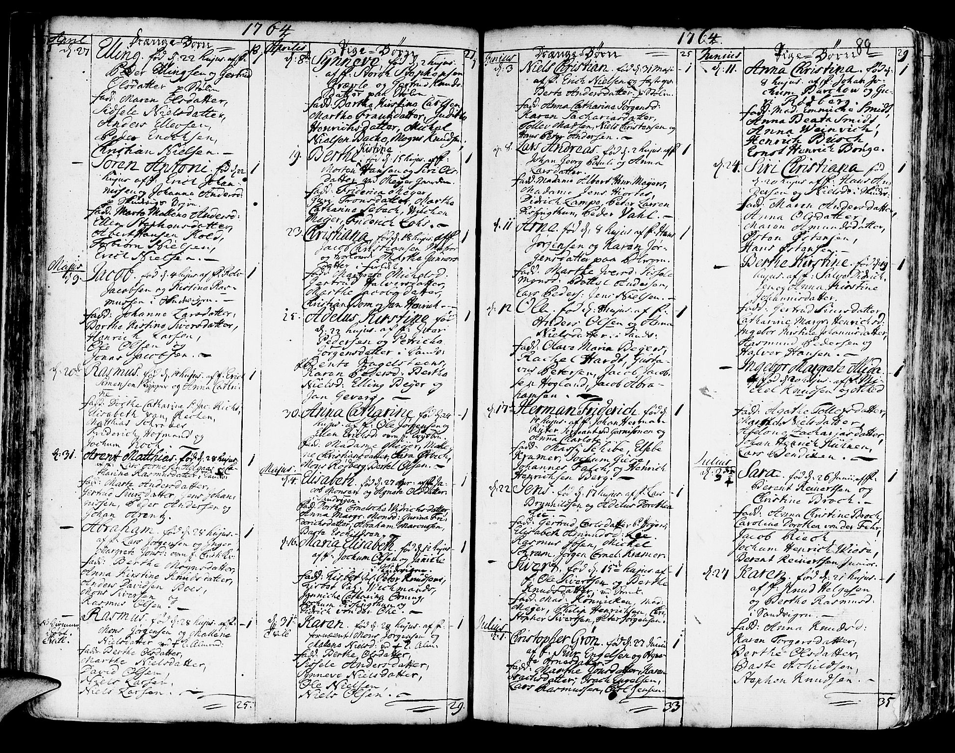 Korskirken sokneprestembete, SAB/A-76101/H/Haa/L0005: Parish register (official) no. A 5, 1751-1789, p. 89