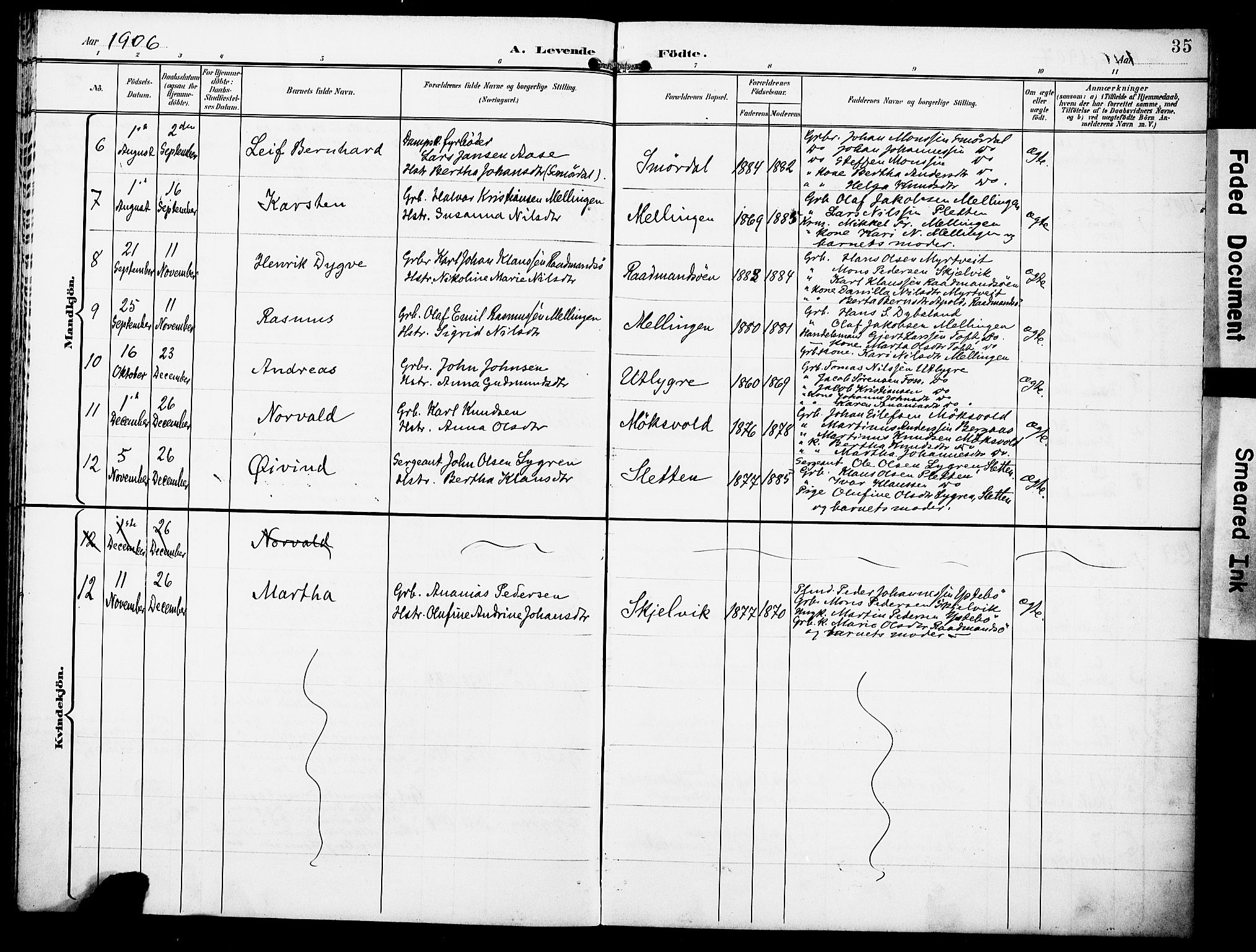 Lindås Sokneprestembete, SAB/A-76701/H/Haa: Parish register (official) no. E 2, 1897-1912, p. 35