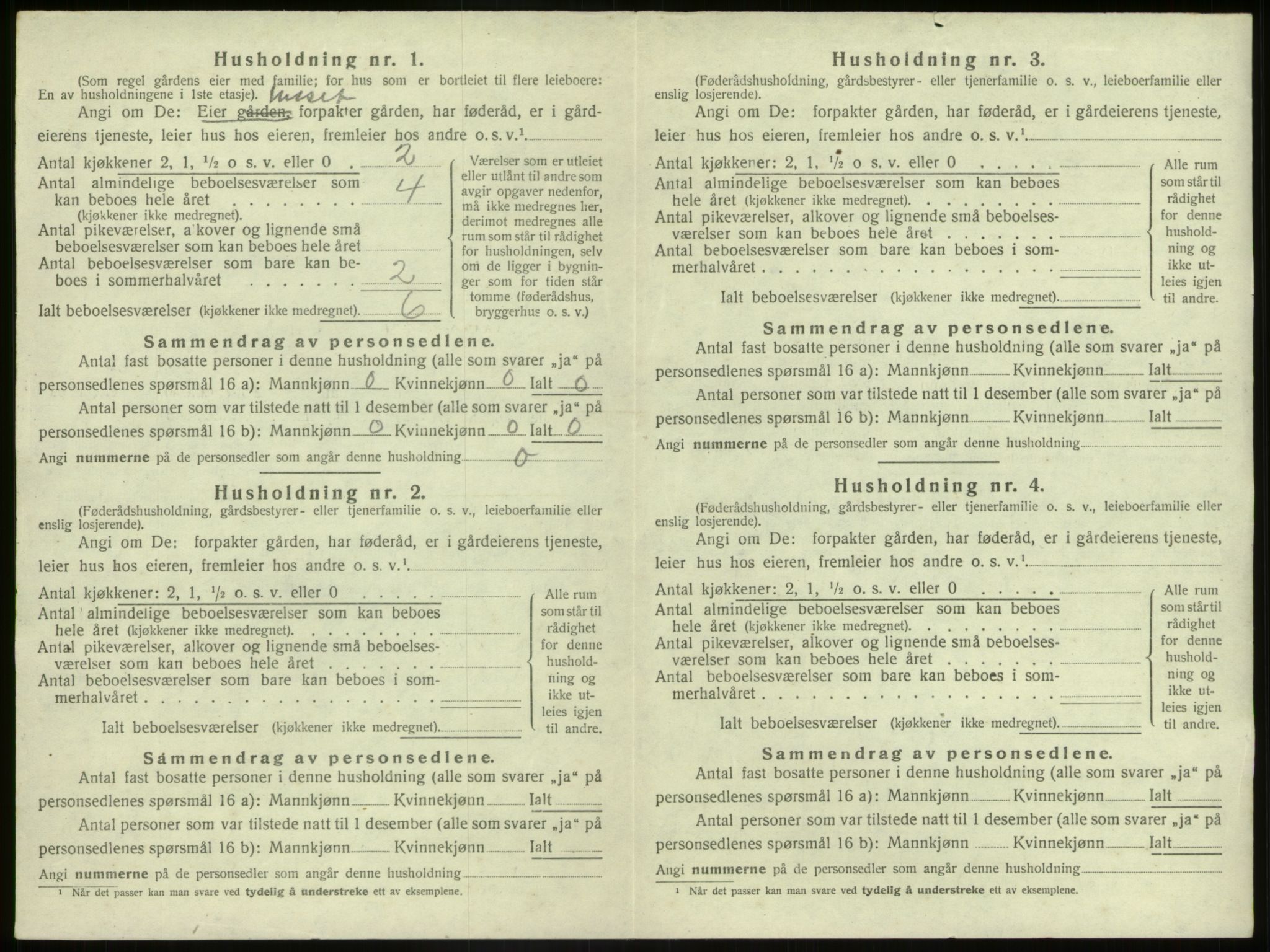 SAB, 1920 census for Bremanger, 1920, p. 172