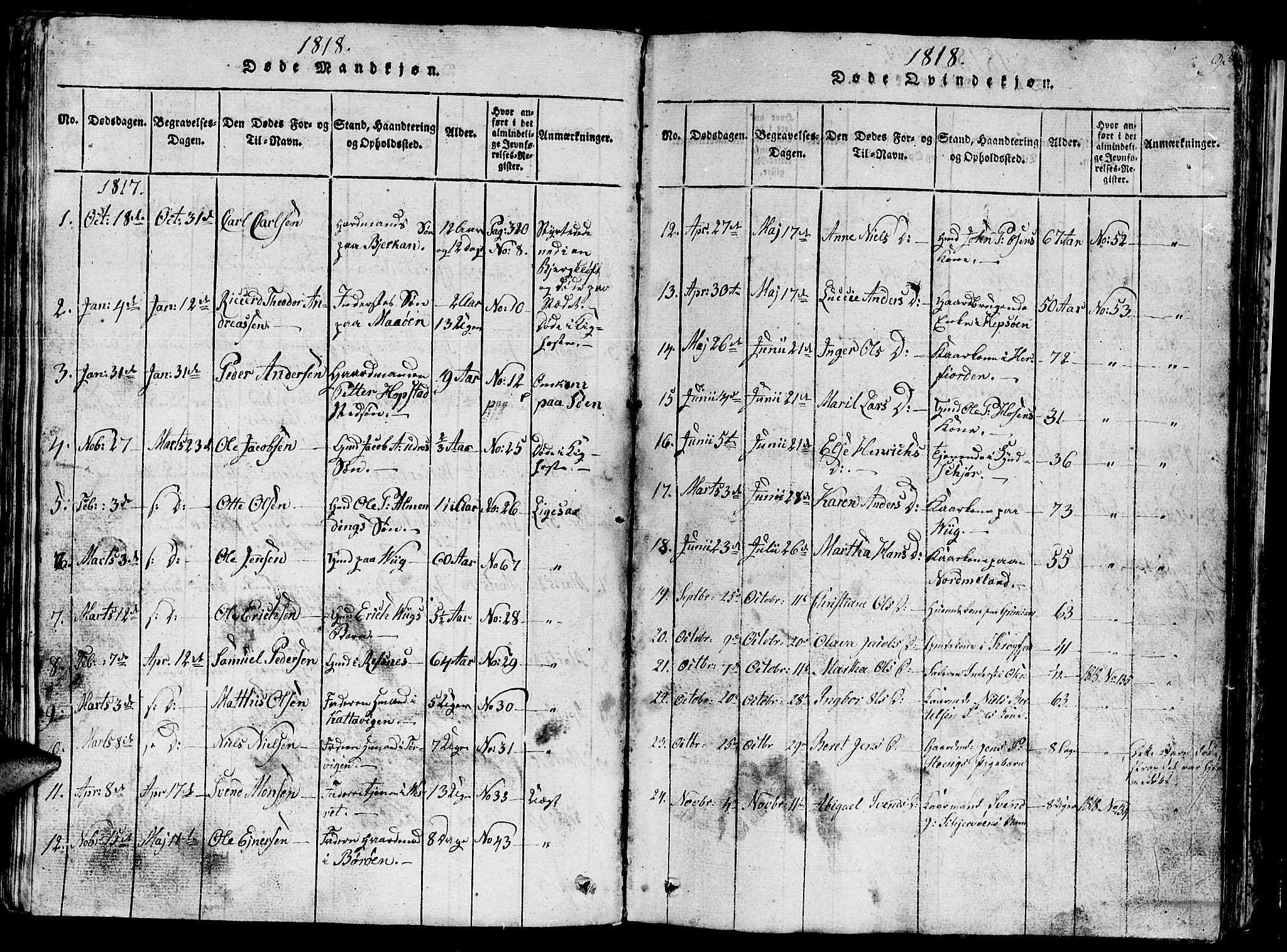 Ministerialprotokoller, klokkerbøker og fødselsregistre - Sør-Trøndelag, SAT/A-1456/657/L0714: Parish register (copy) no. 657C01, 1818-1868, p. 93