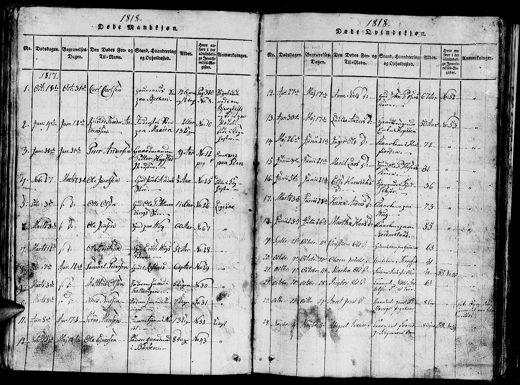 Ministerialprotokoller, klokkerbøker og fødselsregistre - Sør-Trøndelag, AV/SAT-A-1456/657/L0714: Parish register (copy) no. 657C01, 1818-1868, p. 93